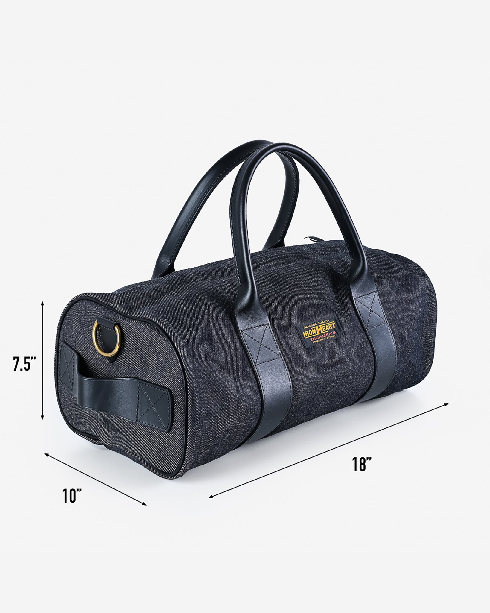 Japanese Denim and Leather Holdall – Iron Heart