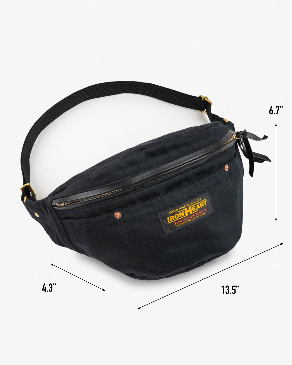12oz Whipcord Waist Bag - Black – Iron Heart