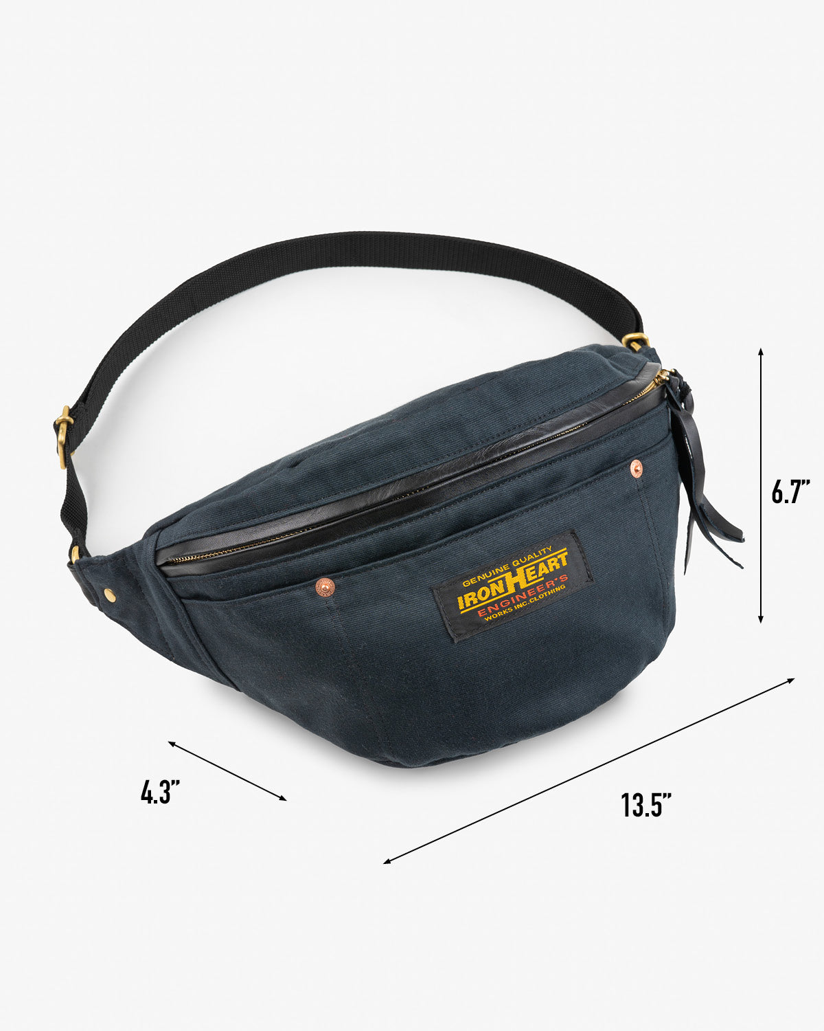 12oz Whipcord Waist Bag - Navy – Iron Heart