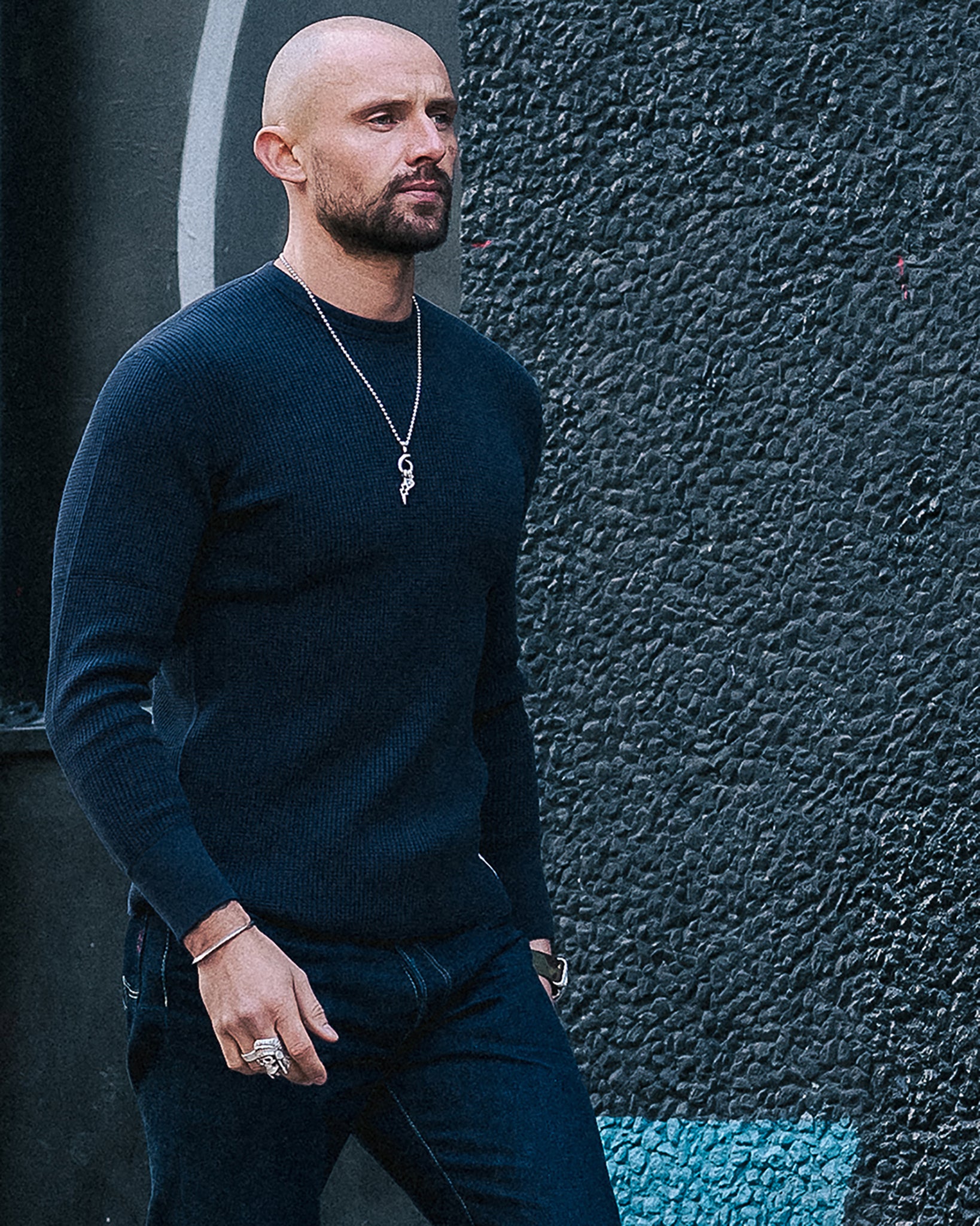 Thermal Crew Neck Long Sleeved Top - Navy – Iron Heart