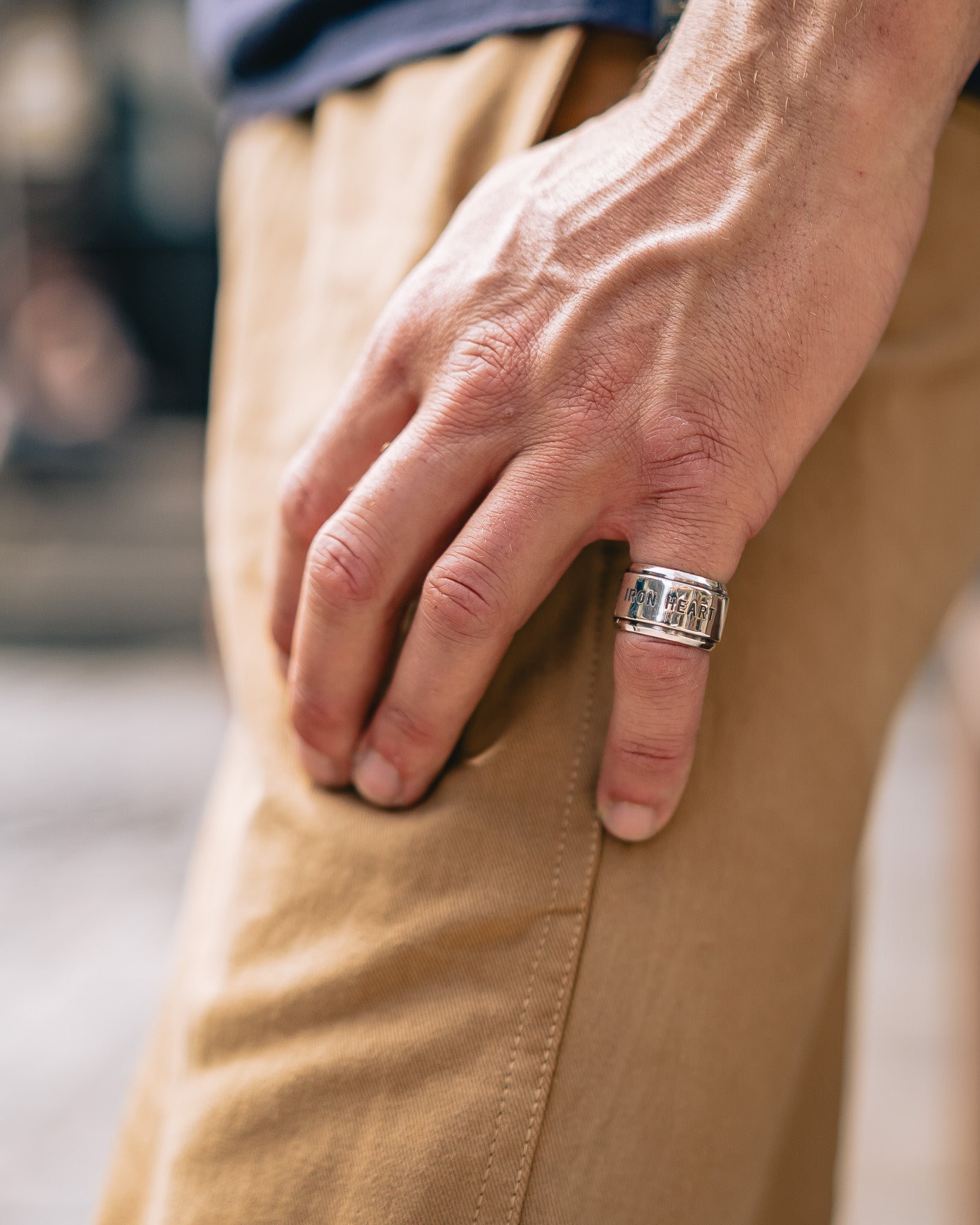 Iron Heart 0.925 Sterling Silver Ring