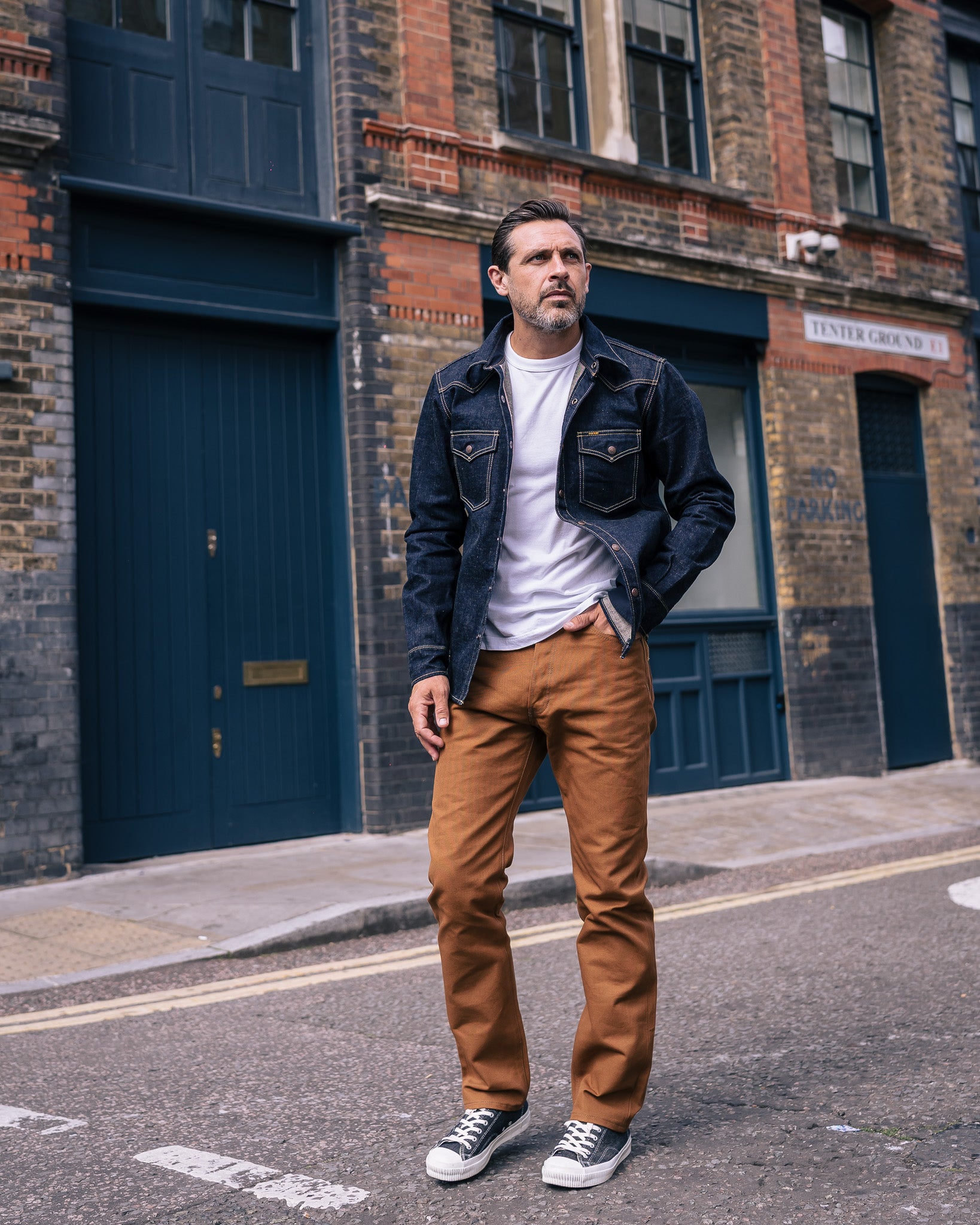 Iron Heart 17oz Duck Slim Tapered Cut Jeans - Brown