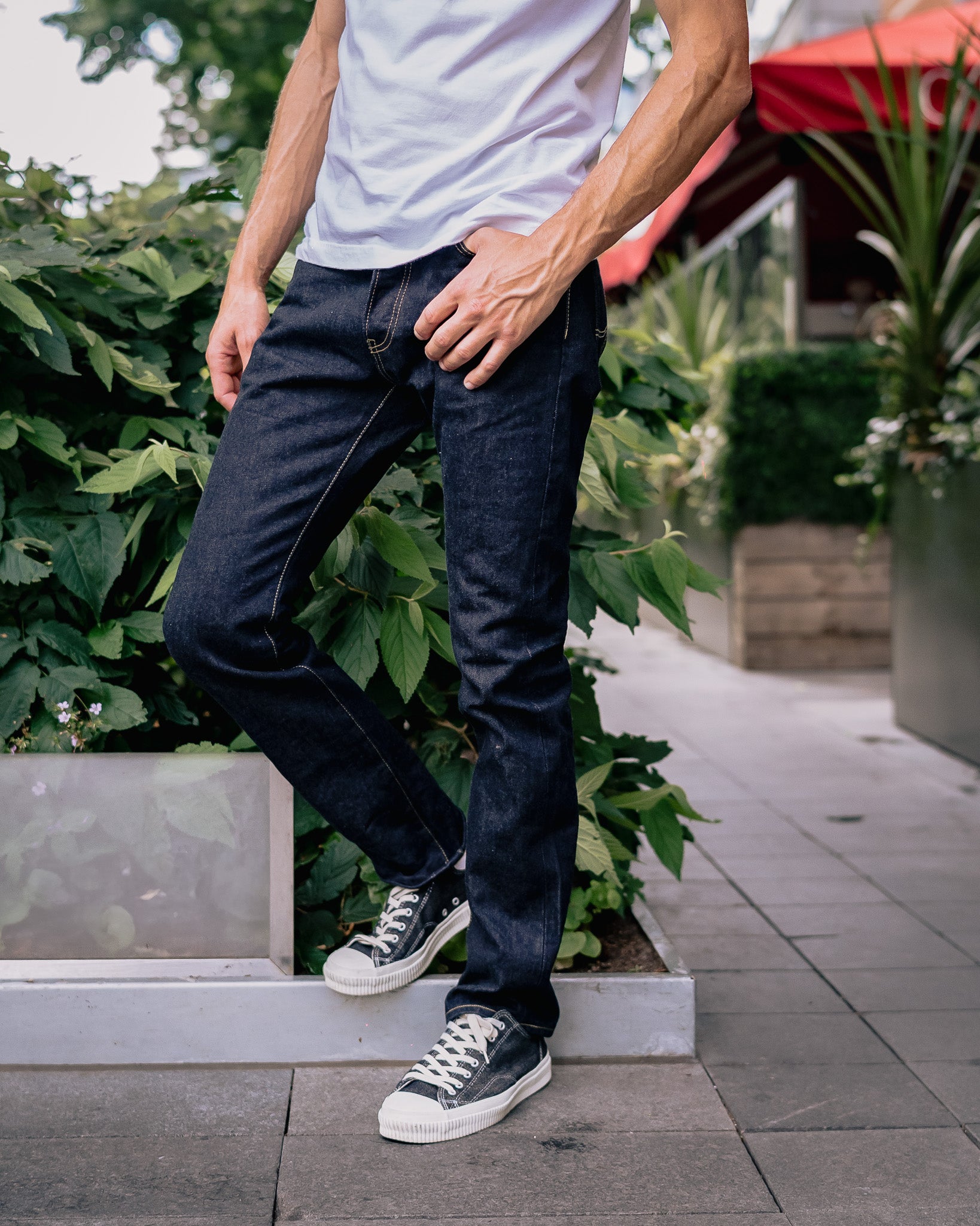 Iron Heart 14oz Selvedge Denim Slim Cut Jeans - Indigo