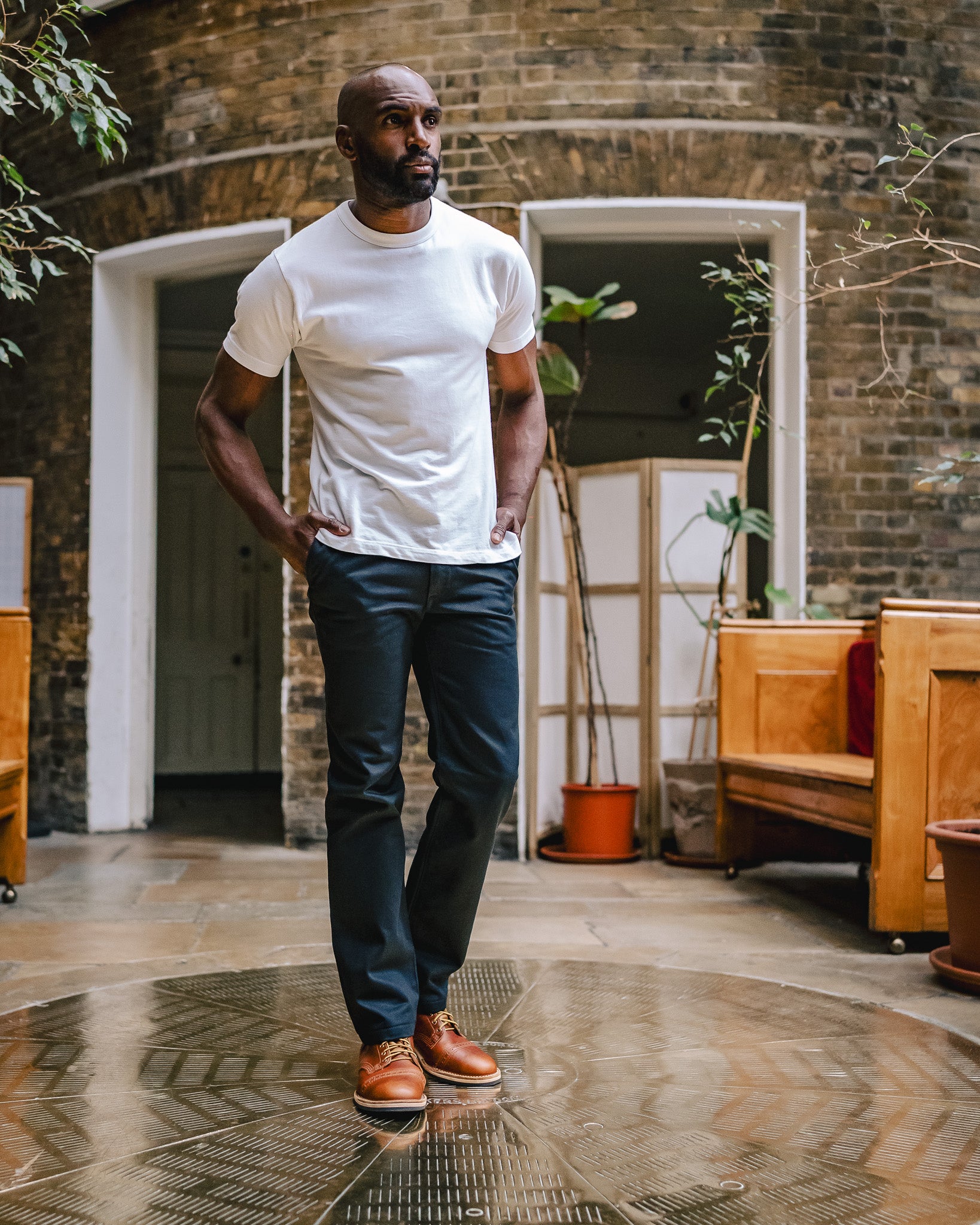 Iron Heart 12oz Heavy Cotton Regular Fit Chinos - Navy