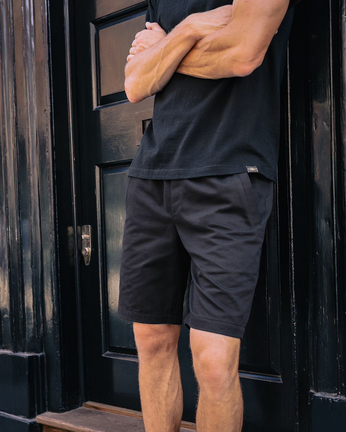 STF 8oz Japanese Sanded Drill Shorts - Black