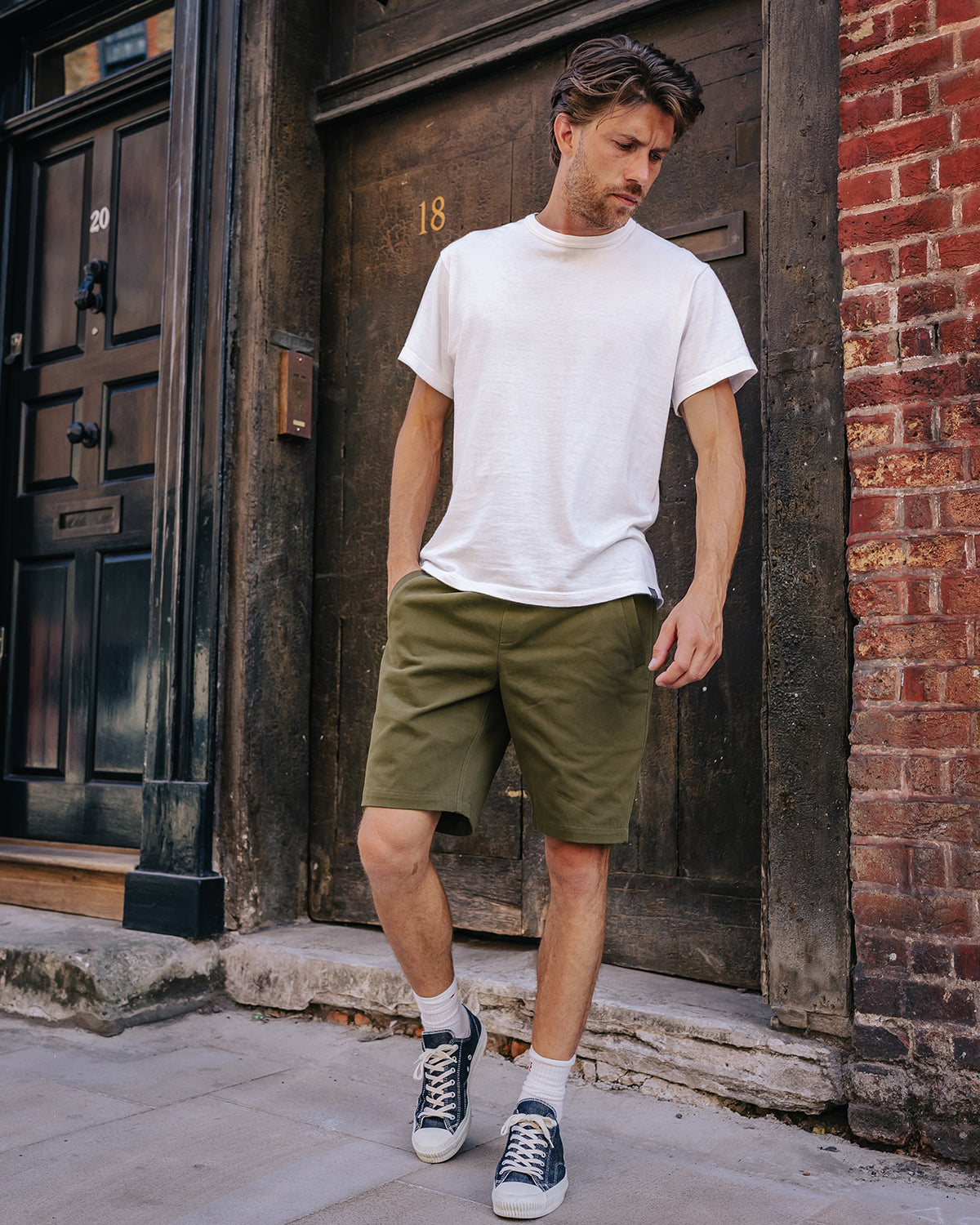 STF 8oz Organic Sanded Twill Shorts - Olive