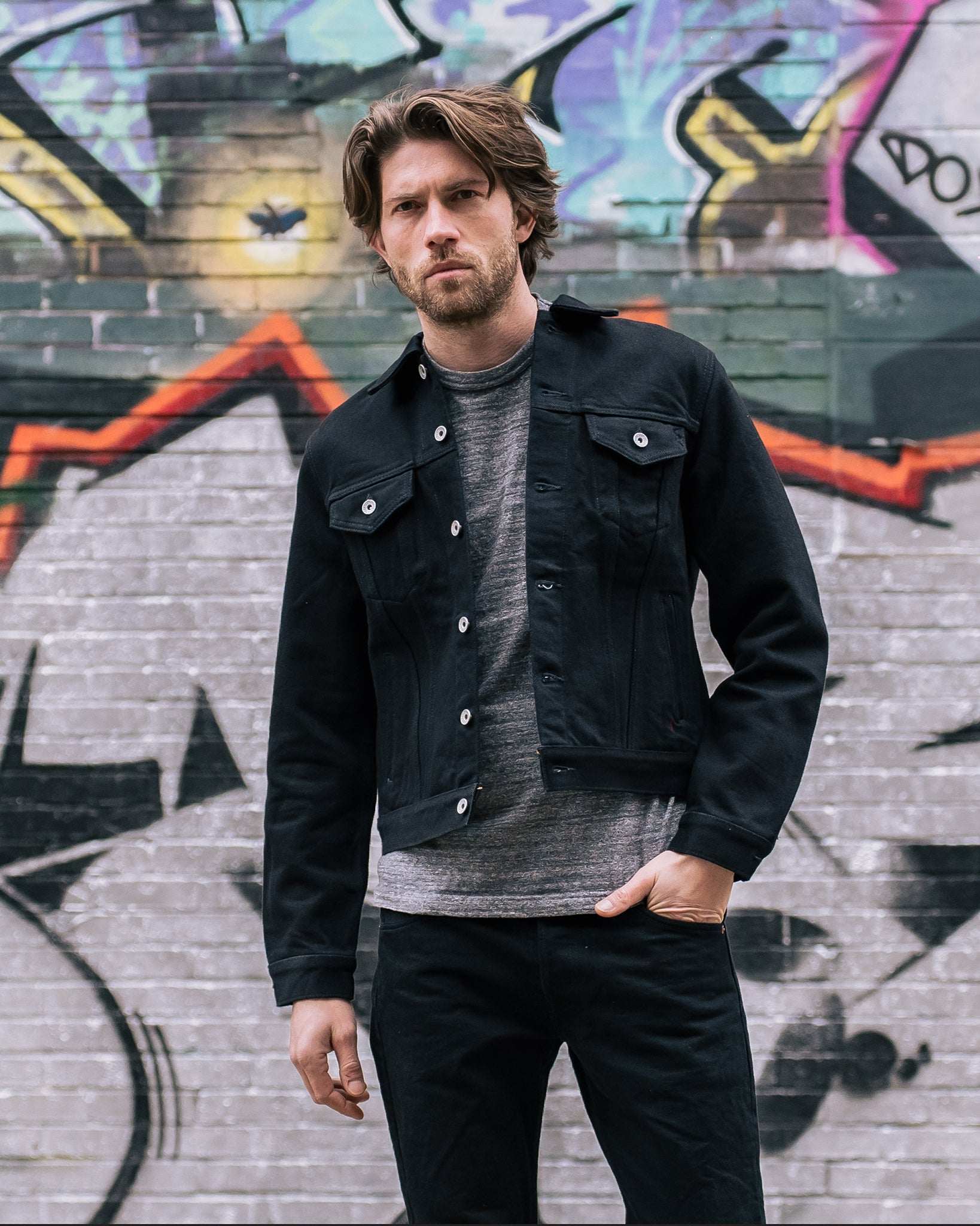Iron Heart 21oz Superblack Fades To Grey Japanese Denim Type III