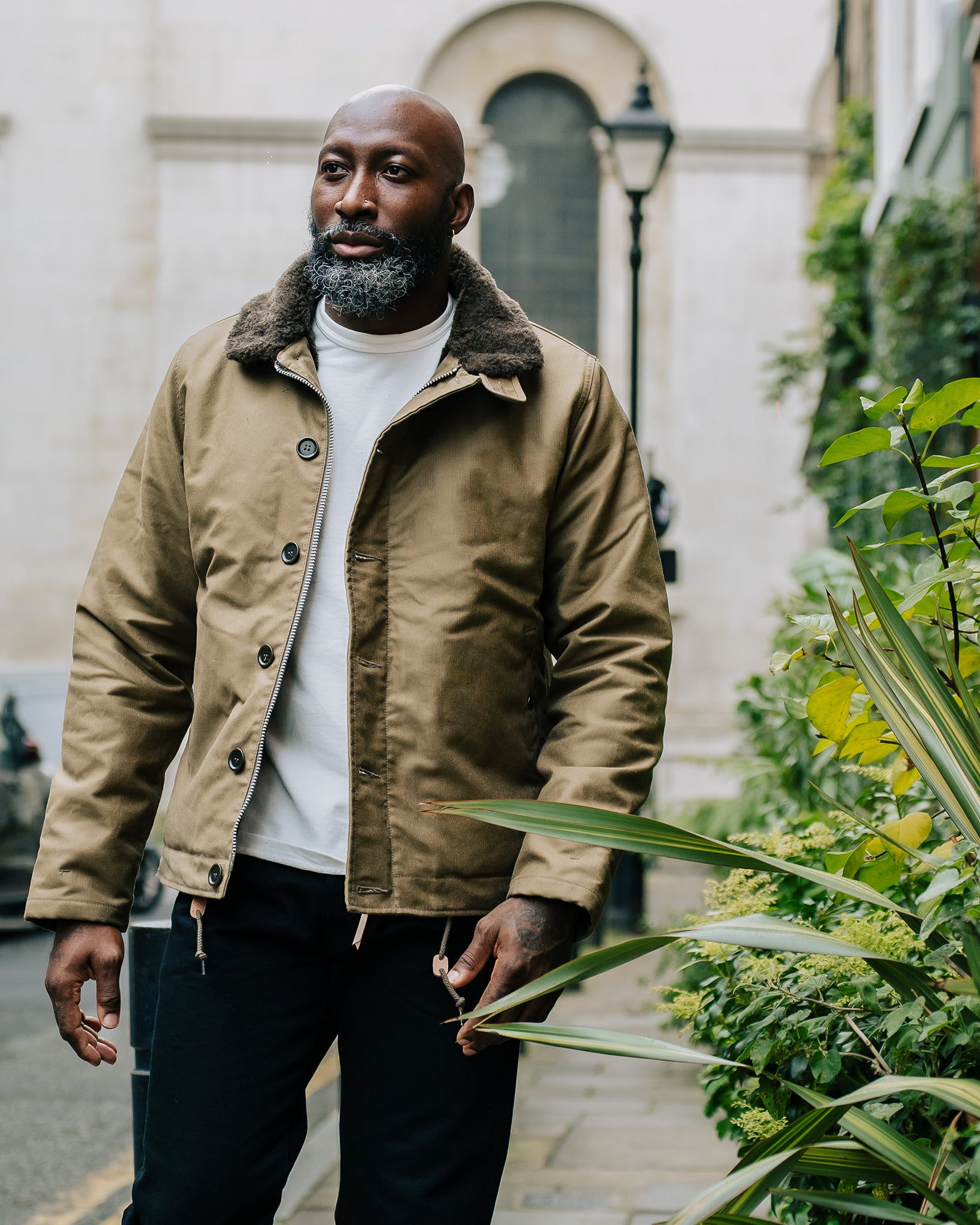 Oiled Whipcord N1 Deck Jacket Khaki – Iron Heart