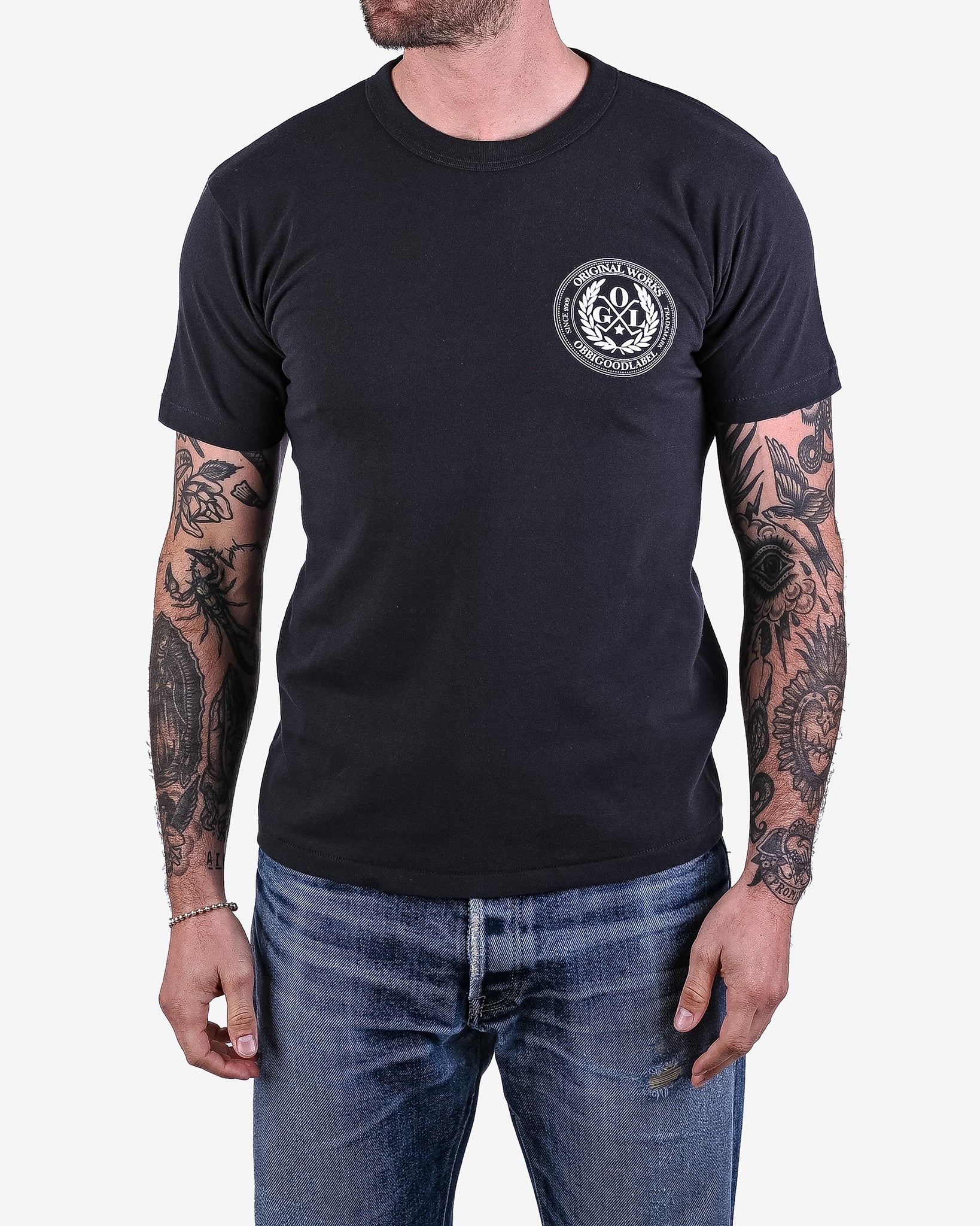 OGL 6.2oz Ringspun T-shirt - Silkscreen Printed 'Fly Me To The Moon' - Charcoal