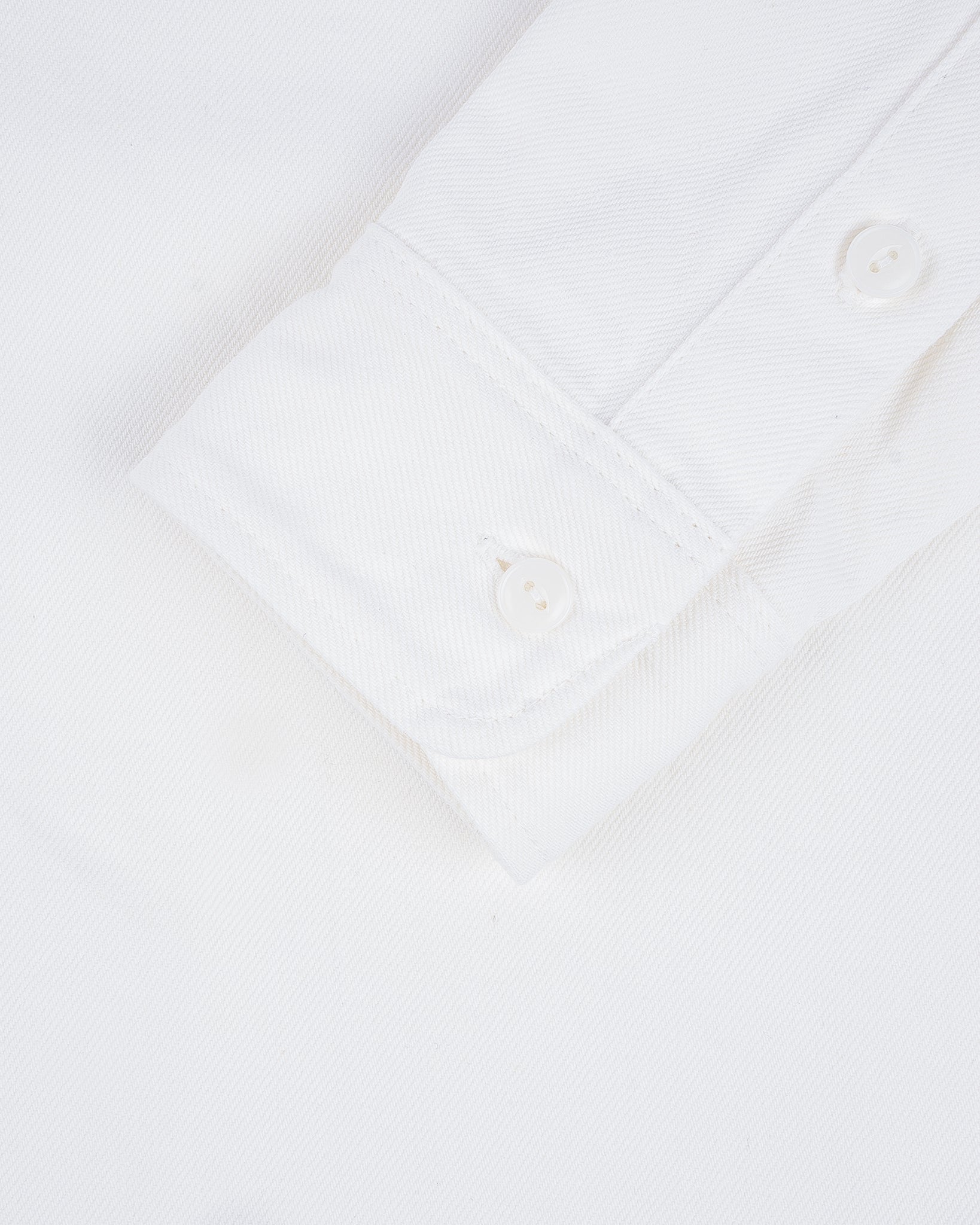 13.5oz Cotton Twill Work Shirt - White – Iron Heart
