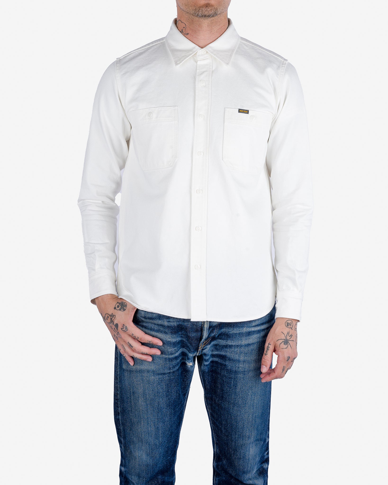 13.5oz Denim Work Shirt - White