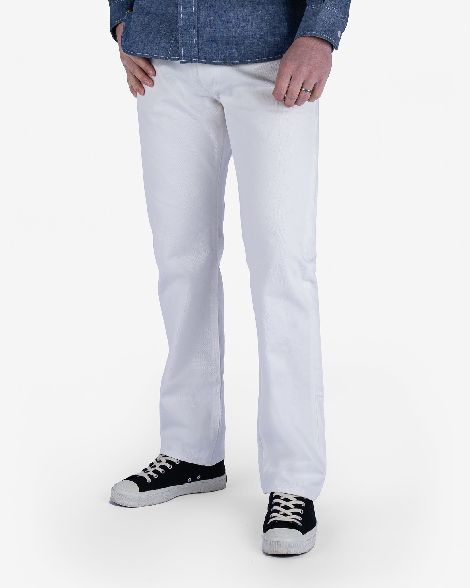 13.5oz Cotton Twill Medium/High Rise Tapered Cut Trousers