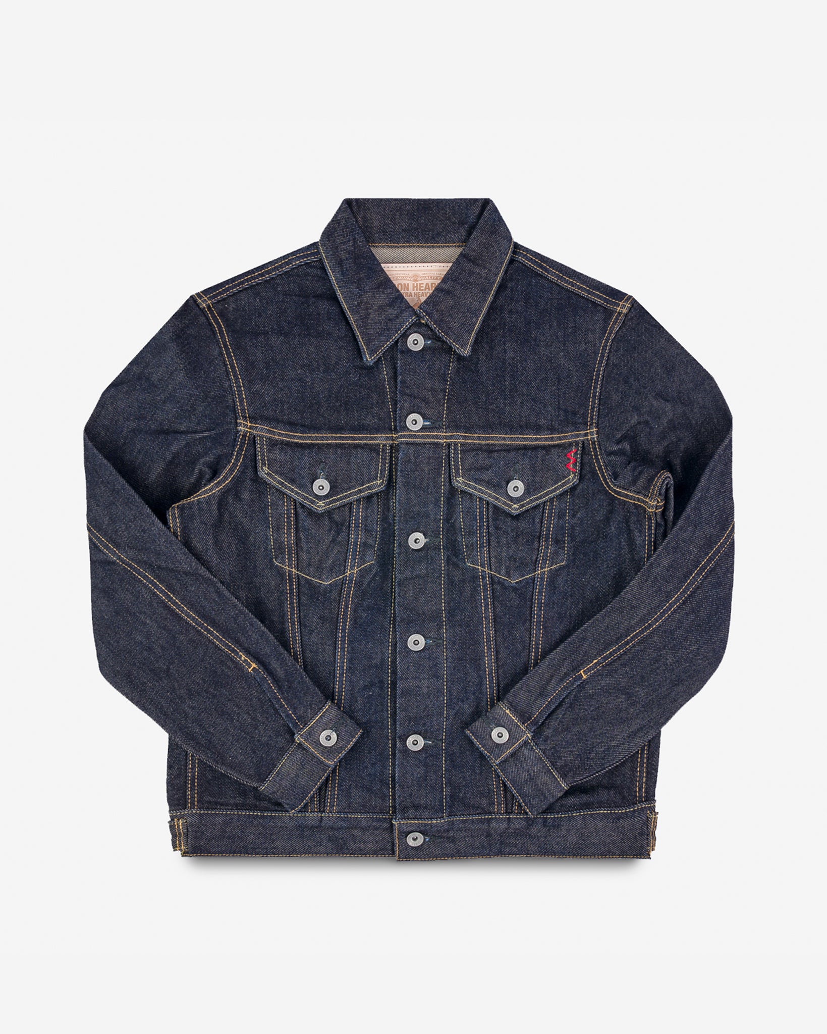 アイアンハート　IRON HEART 21OZデニムpコート X L インディゴ Iron Heart Type III 21oz Indigo Jacket w/ Hand Pockets - IH