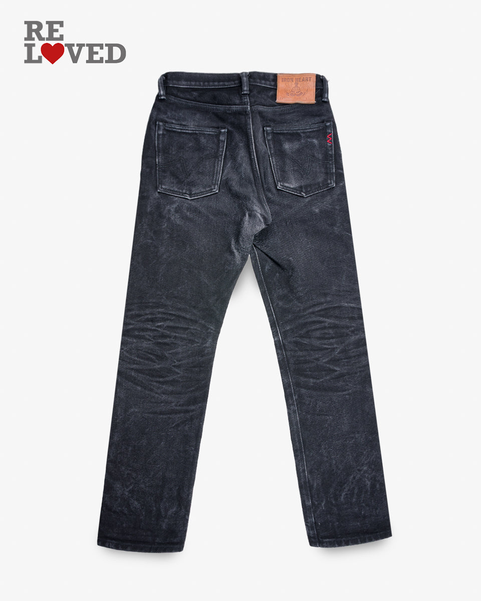 21oz Selvedge Denim Medium/High Rise Tapered Cut Jeans -  Superblack (Fades To Grey) (IH-888S-SBG) Tag 31, Hemmed to 31.0''