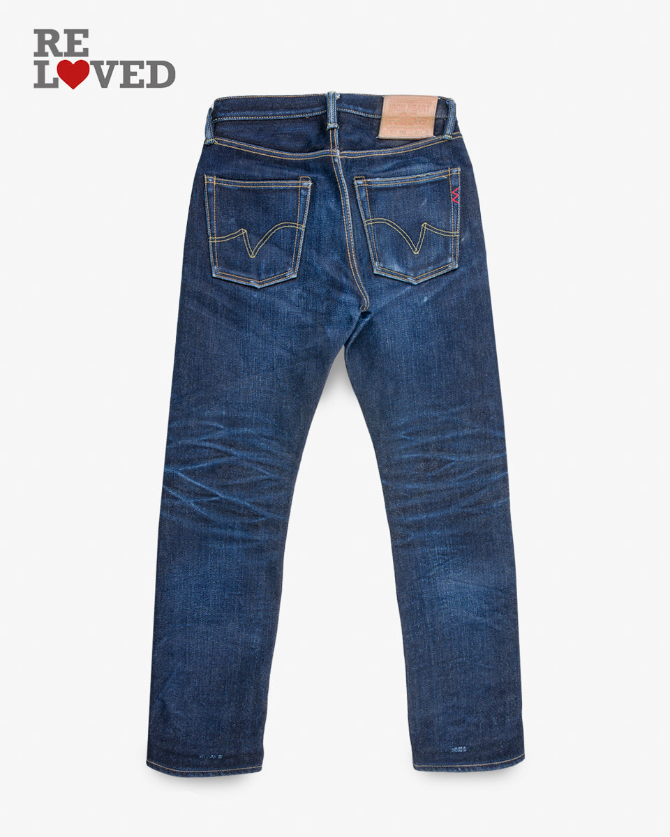 25oz Selvedge Denim Super Slim Cut Jeans - Indigo (IH-555-XHS) Tag 30, Hemmed to 30.5"