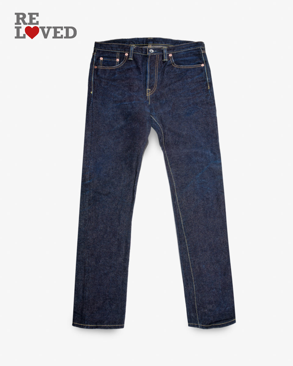19oz Left Hand Twill Selvedge Denim Super Slim Cut Jeans - Indigo (IH-555S-19L) Tag 31, Hemmed to 33.5"