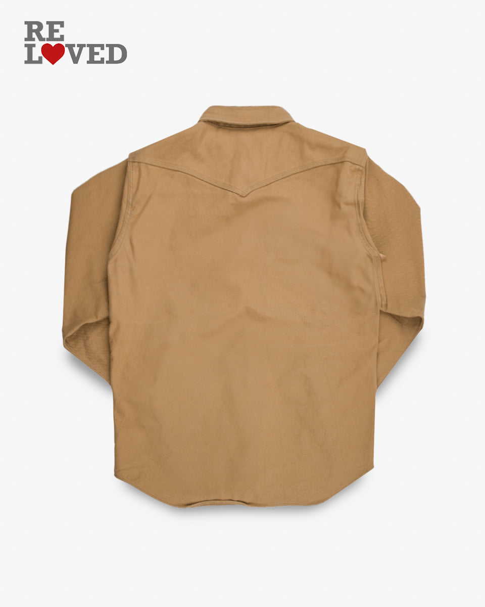 13oz Military Serge Western Shirt - Brown (IHSH-235-BRN) Size XXXXL