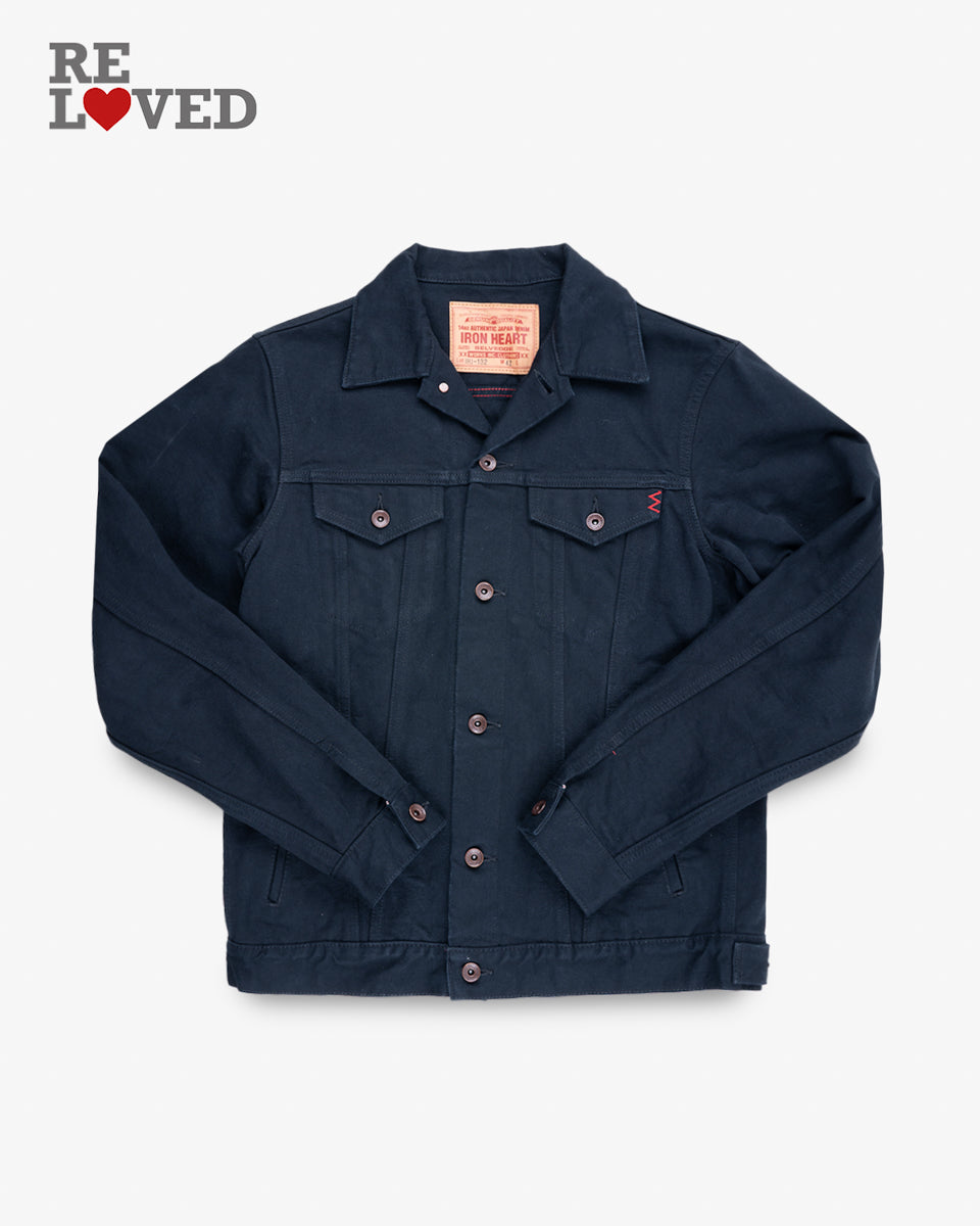 14oz Selvedge Denim Modified Type III Jacket - Superblack (IHJ-132-BLK) Size XL
