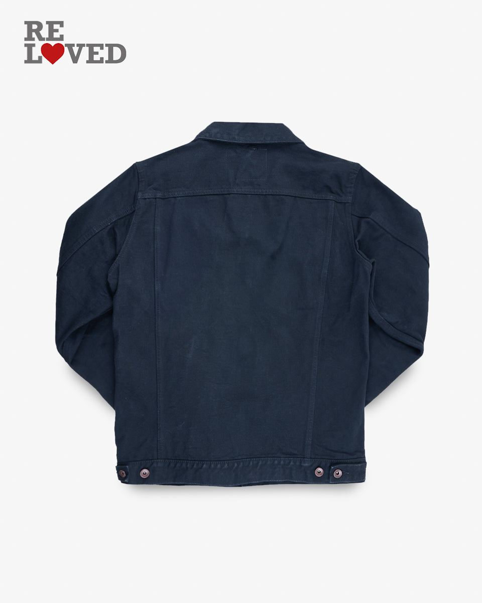 14oz Selvedge Denim Modified Type III Jacket - Superblack (IHJ-132-BLK) Size XL