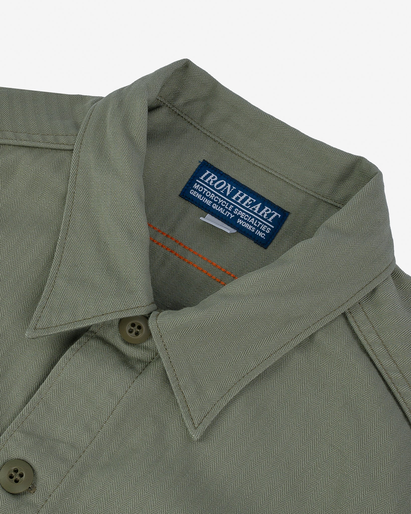 9oz Herringbone Military Shirt - Olive Drab Green – Iron Heart