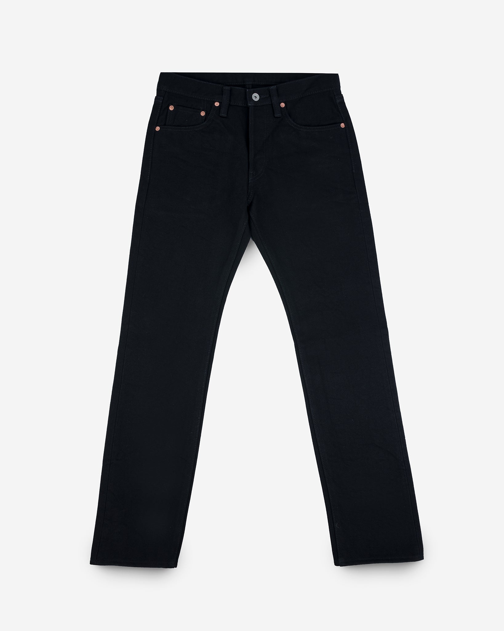 Berkeley Supply x Snake Oil Provisions Collaboration 21oz Selvedge Denim Slim Tapered Jeans - Superblack (Fades To Grey)