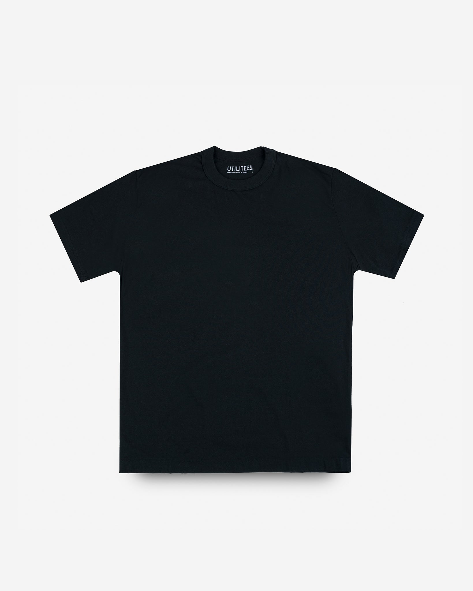 UTILITEES - 5.5oz Loopwheel Crew Neck T-Shirt - Black
