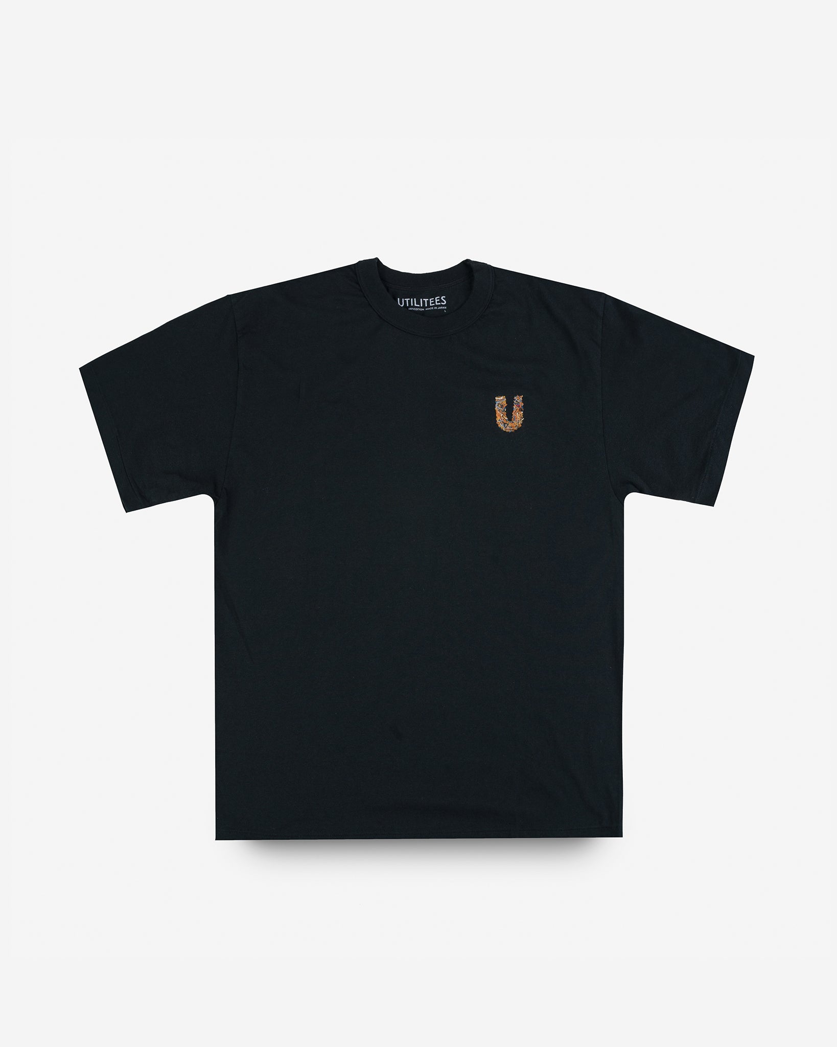 UTILITEES - 5.5oz Loopwheel Crew Neck T-Shirt - Black "Itokuzu"