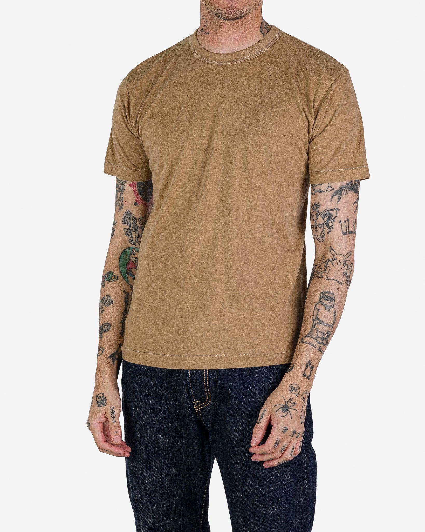UTILITEES - 5.5oz Loopwheel Crew Neck T-Shirt - Yellow