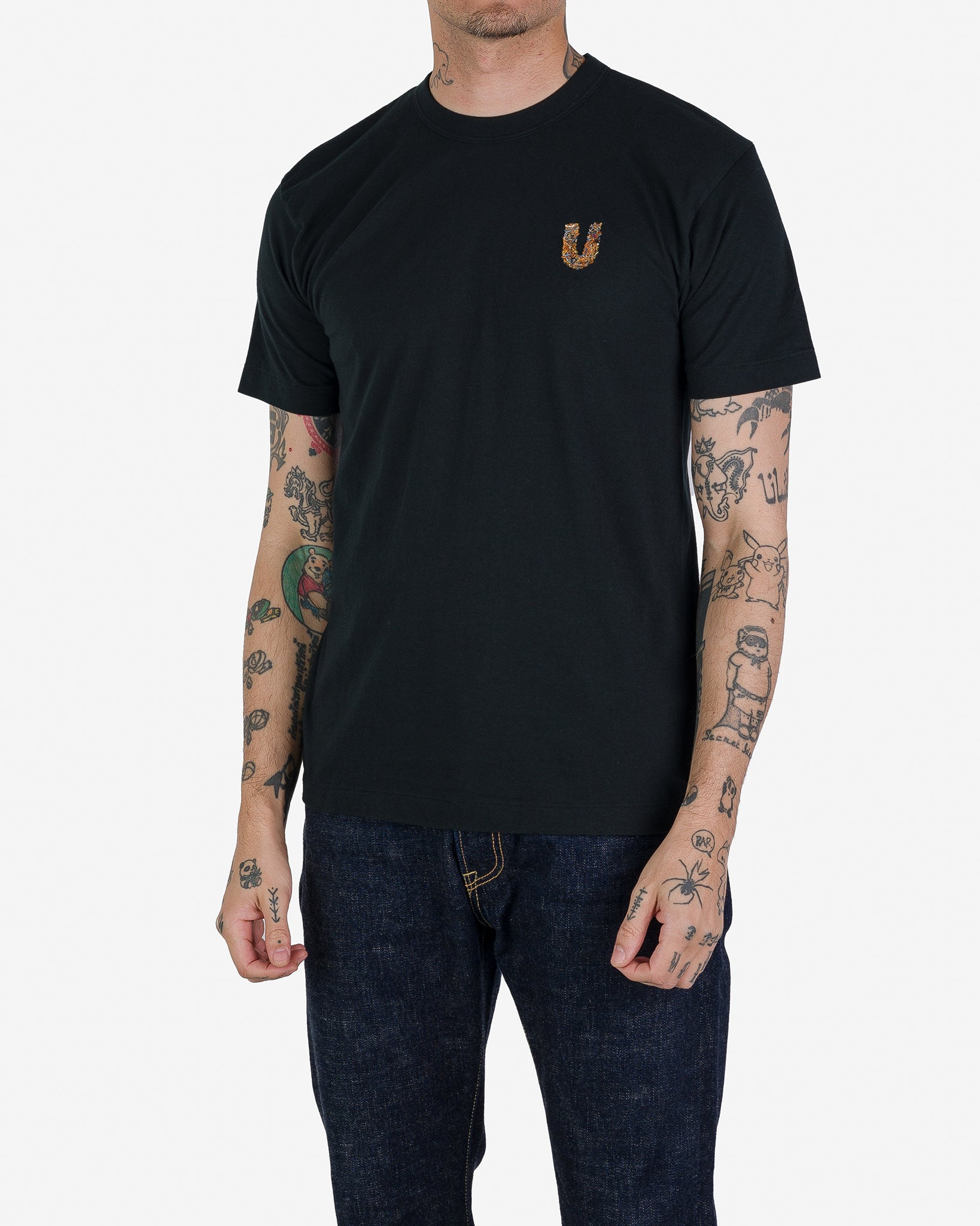 UTILITEES - 5.5oz Loopwheel Crew Neck T-Shirt - Black "Itokuzu"