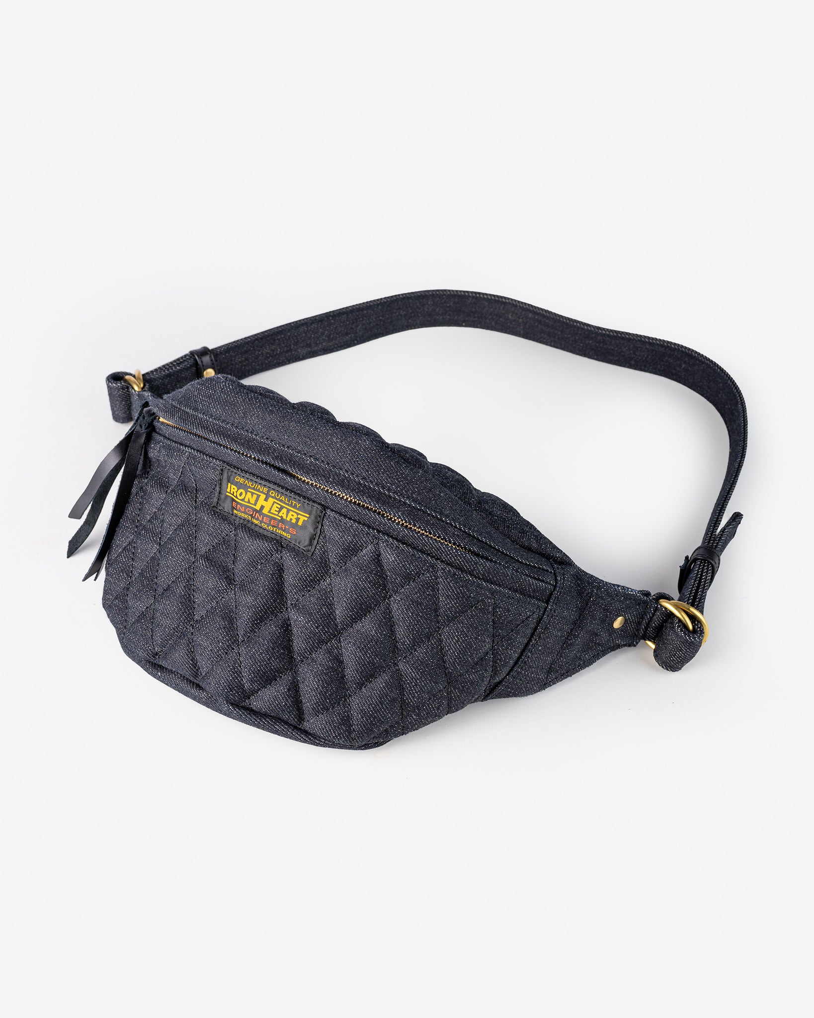 Diamond Stitched 25oz Selvedge Denim Waist Bag - Indigo