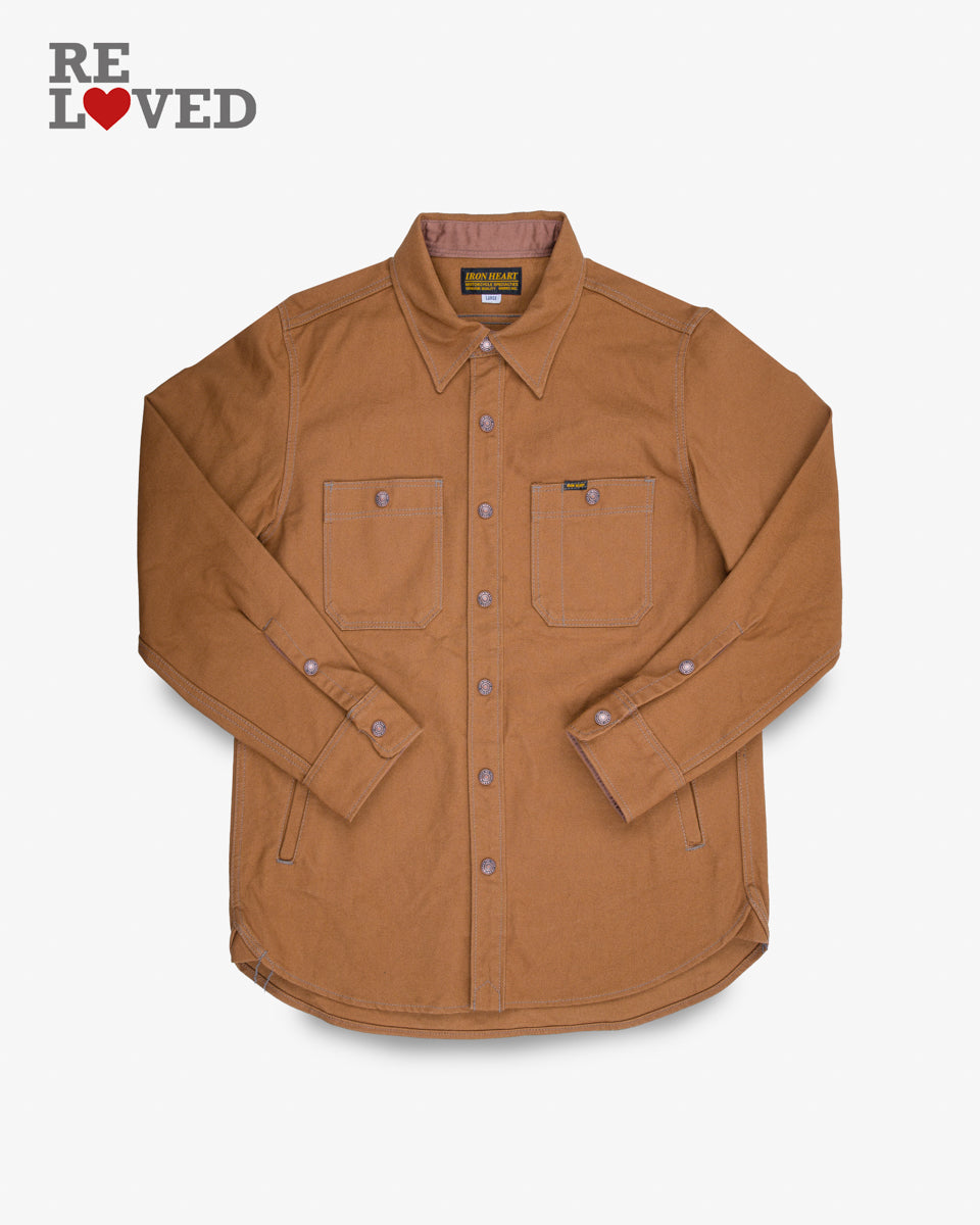 17oz Duck CPO Work Shirt - "The UnTucked" - Brown (IHSH-189-BRN) Size L