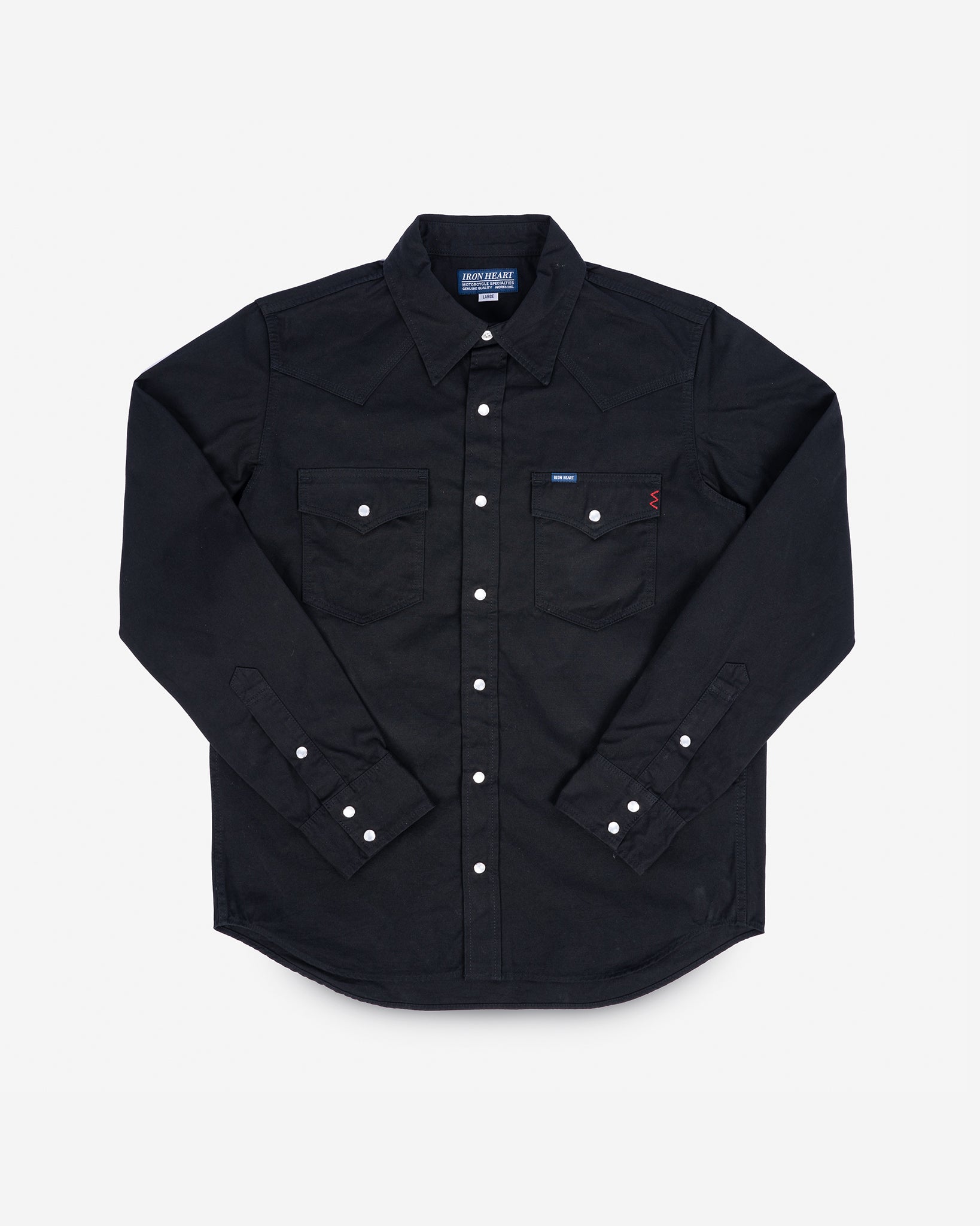 7oz Fatigue Cloth Western Shirt - Black