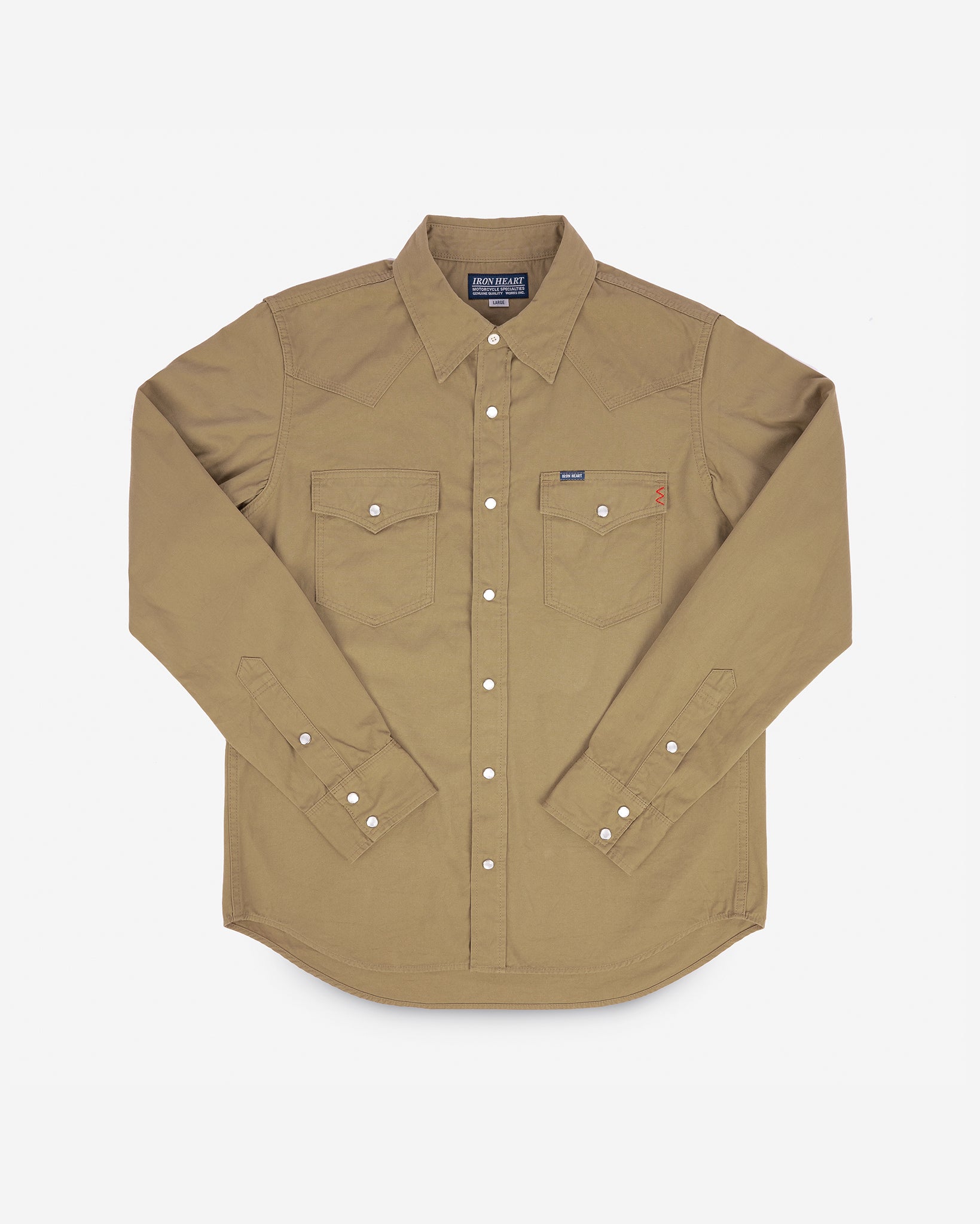 7oz Fatigue Cloth Western Shirt - Khaki