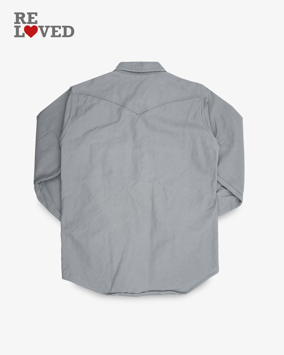 13oz Military Serge Western Shirt - Grey (IHSH-235-GRY) Size Large