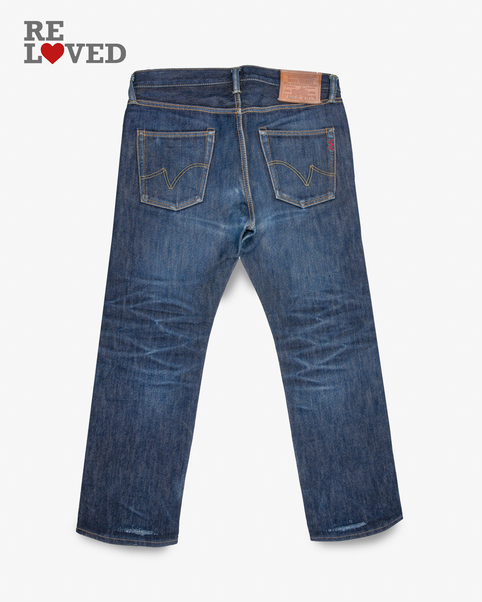 21oz Selvedge Denim Slim Straight Cut - Indigo (IH-666S-21) Tag 34, Hemmed to 28.2"
