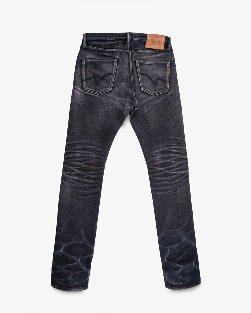 21oz Selvedge Denim - Superblack Fades to Grey