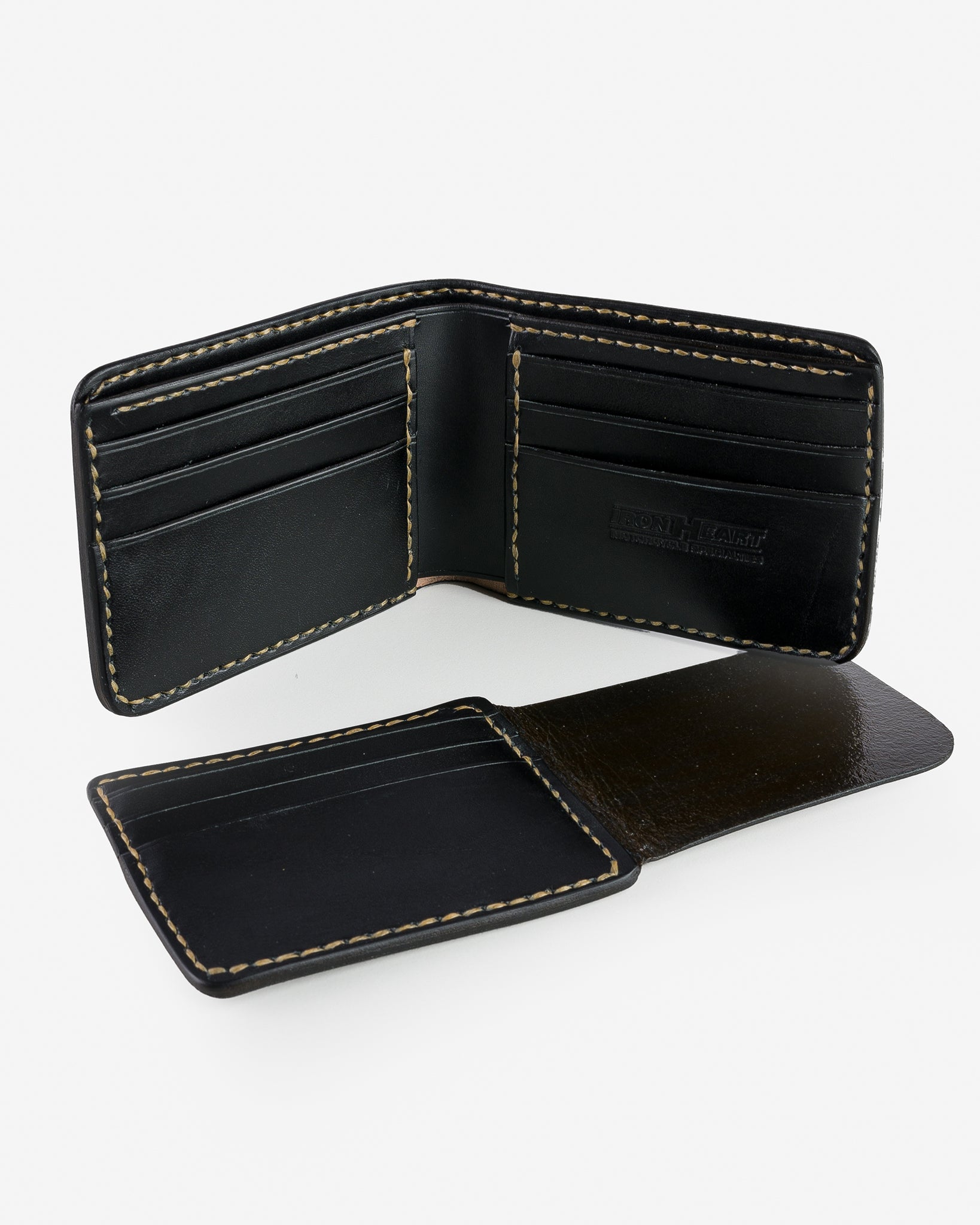 Slimline Small Shell Cordovan Wallet - Black – Iron Heart