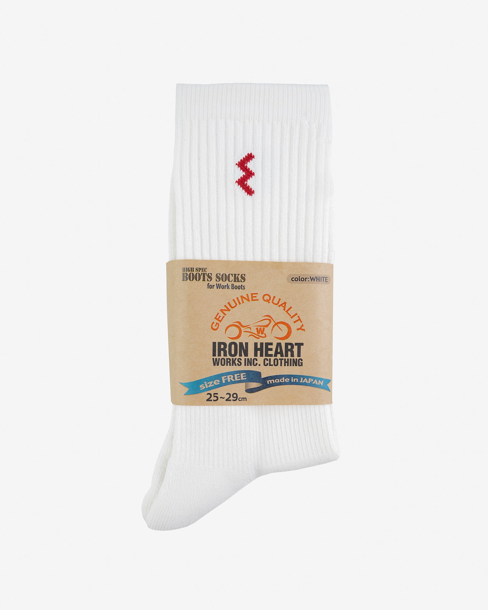 Iron Heart Work Boot Socks - White