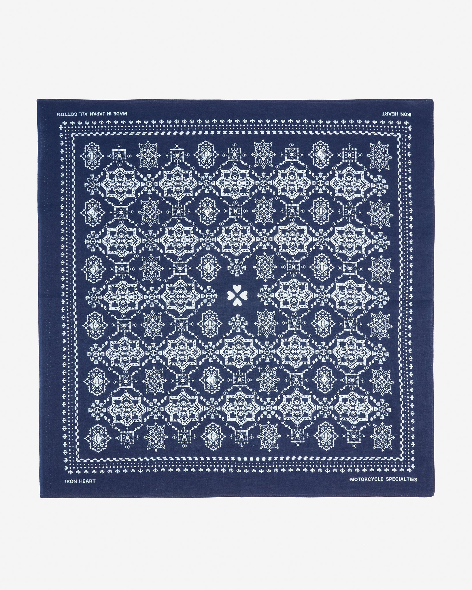 Iron Heart “Bell” Print Bandana - Indigo