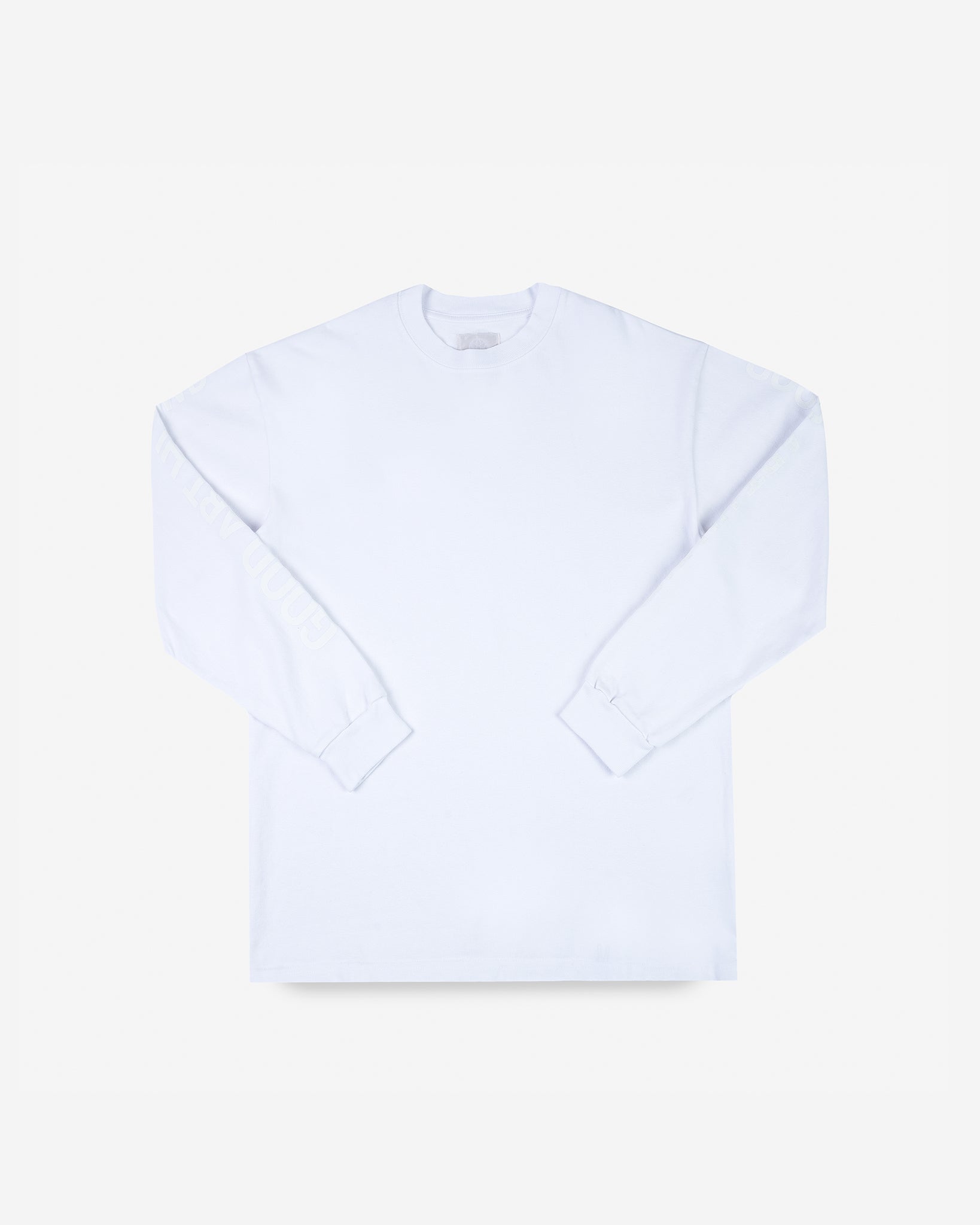 GOOD ART HLYWD Heavyweight Long Sleeve Crew Neck T-Shirt - Optic White