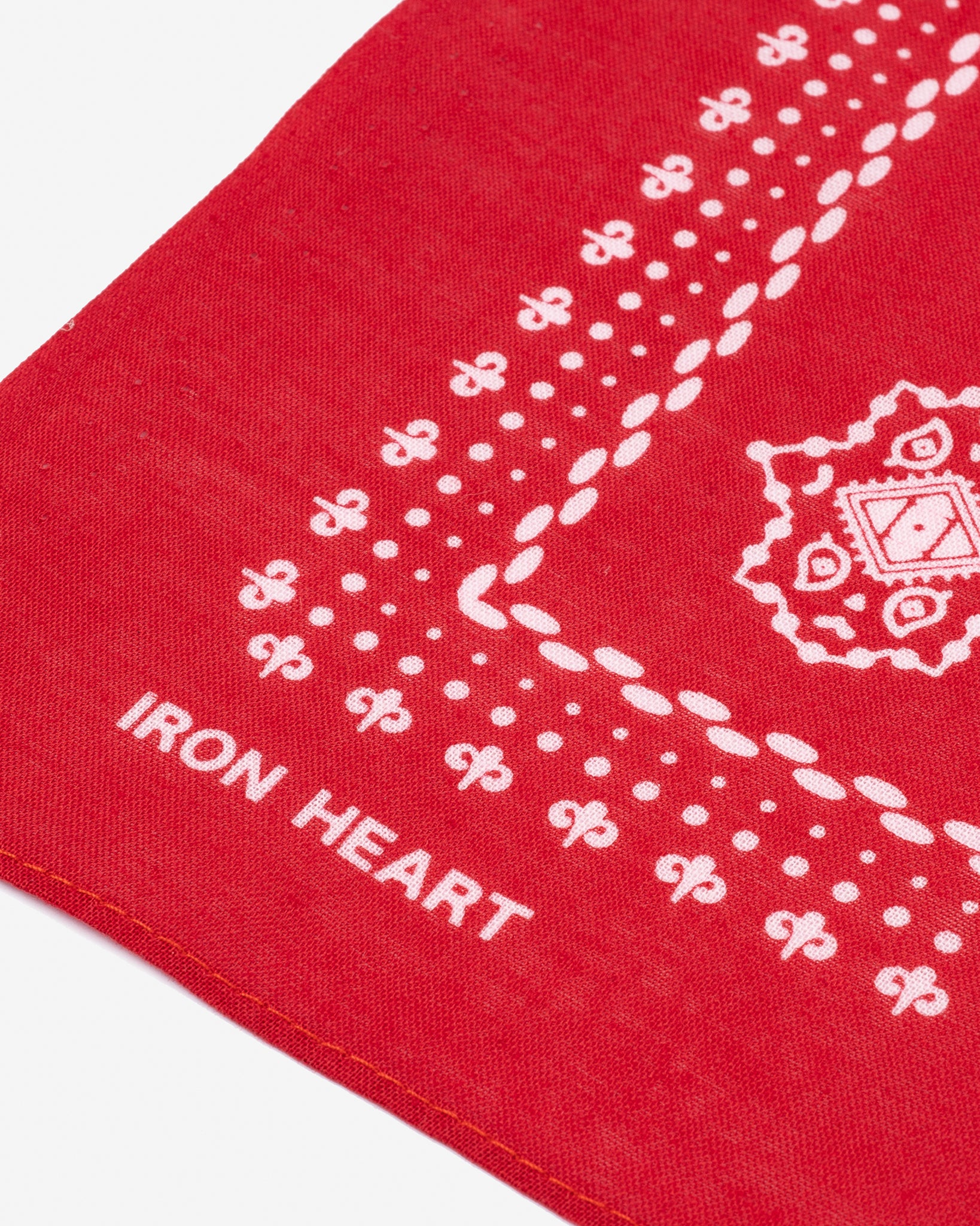 Iron Heart “Bell” Print Bandana - Red