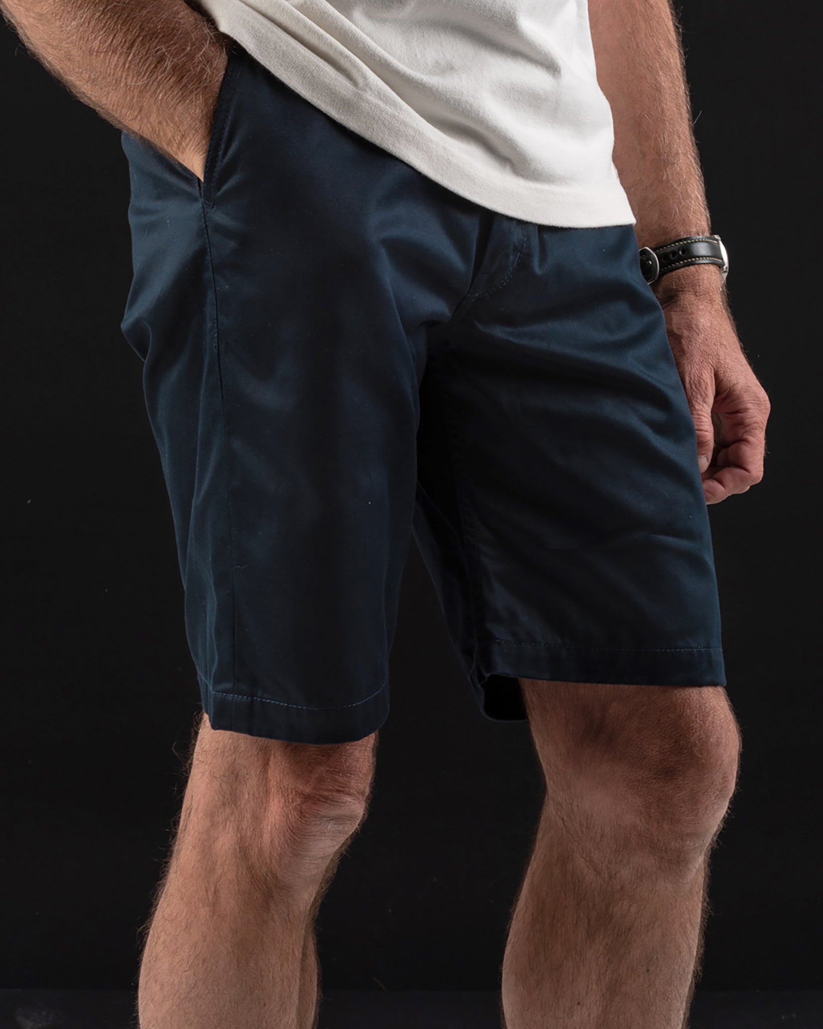 Iron Heart 11oz West Point Shorts in Navy