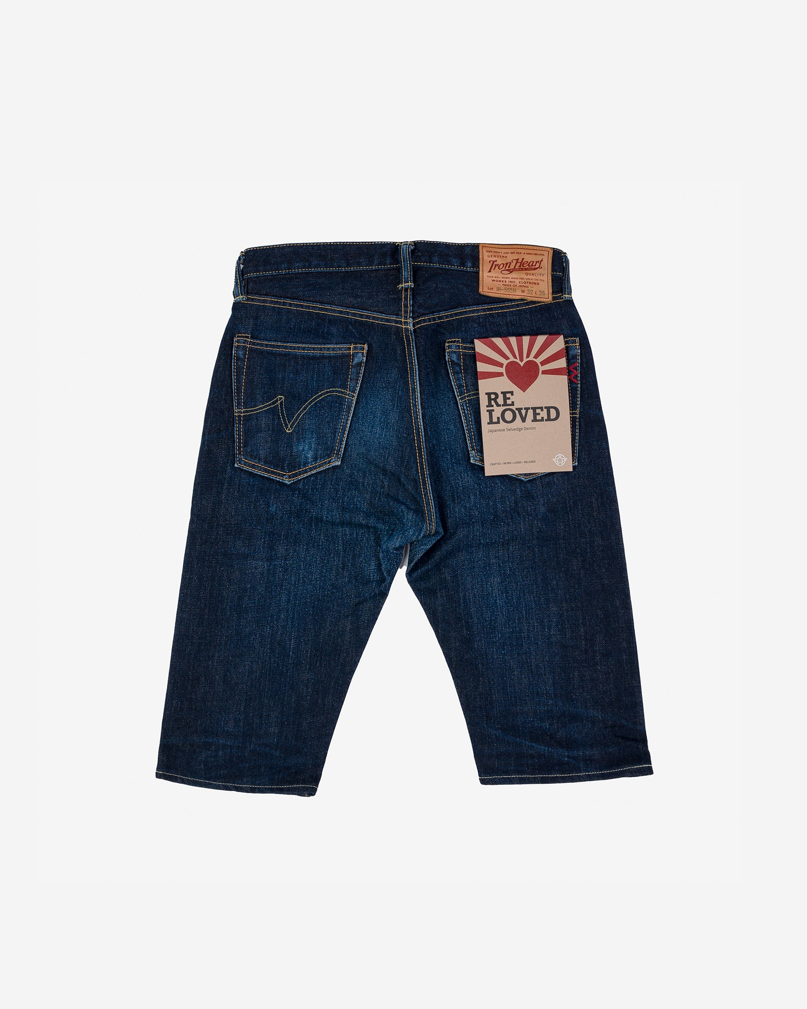17oz Selvedge Denim Super Slim Cut Jeans - Indigo (IH-555N) Tag 32, Hemmed to 13.0''