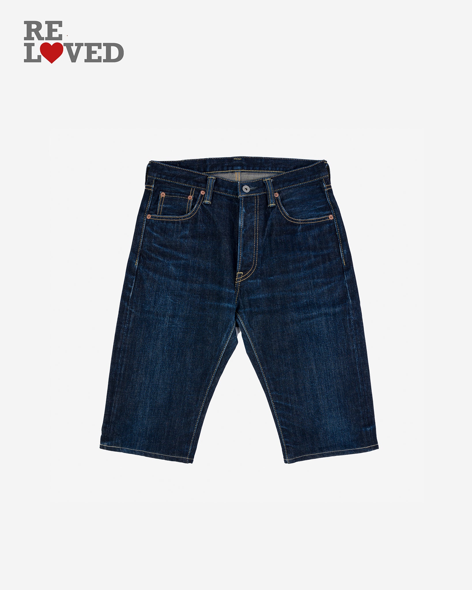 17oz Selvedge Denim Super Slim Cut Jeans - Indigo (IH-555N) Tag 32, Hemmed to 13.0''