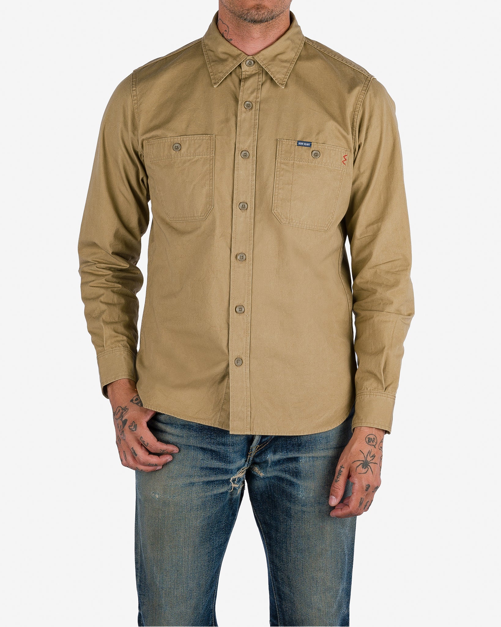 7oz Fatigue Cloth Work Shirt - Khaki