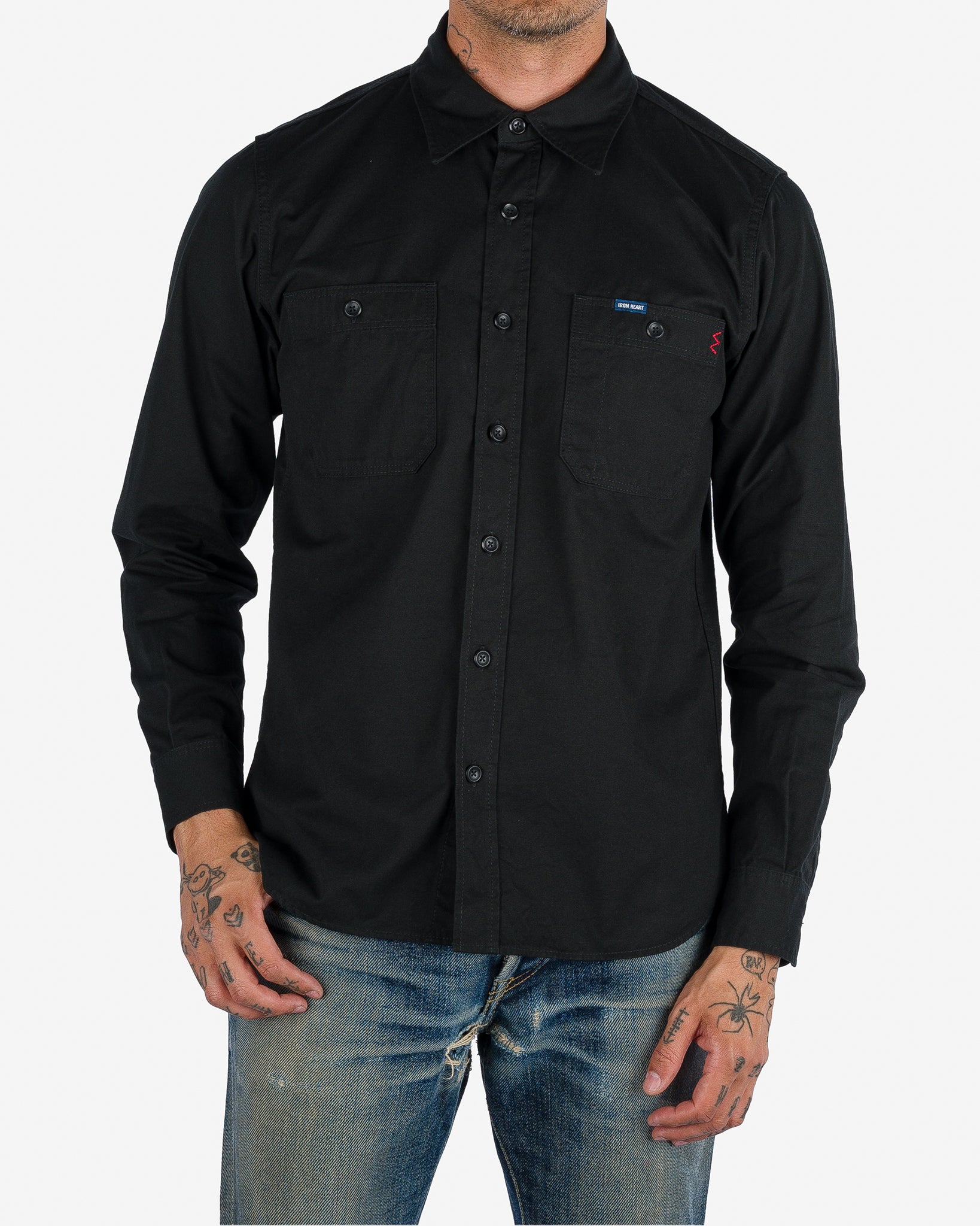 7oz Fatigue Cloth Work Shirt - Black