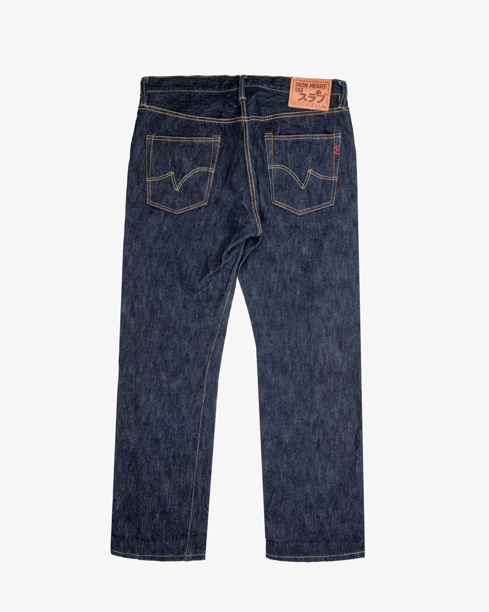 16oz Slubby Selvedge Denim Slim Straight Cut Jeans - Indigo (IH-666S-SLB) Tag 36, Hemmed to 30.0"