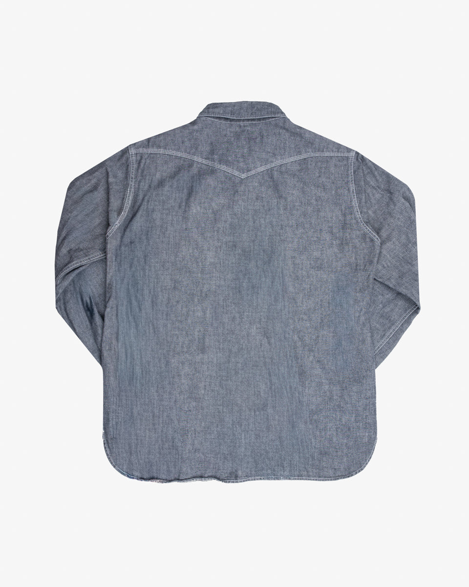 10oz Selvedge Chambray Western Shirt - Black (IHSH-128-BLK) Size XXL