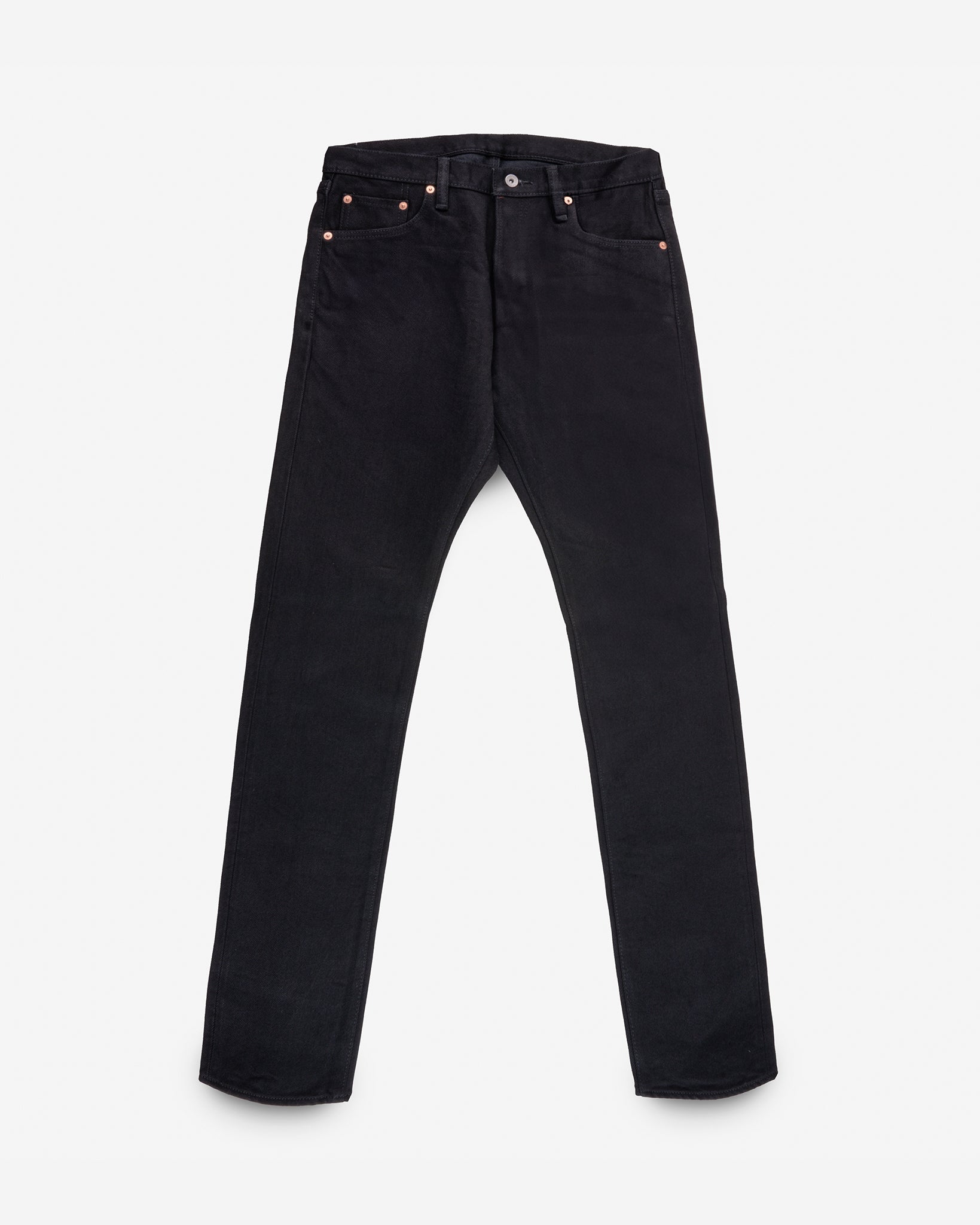 21oz Shinayaka Selvedge Denim Slim Cut Jeans - Black