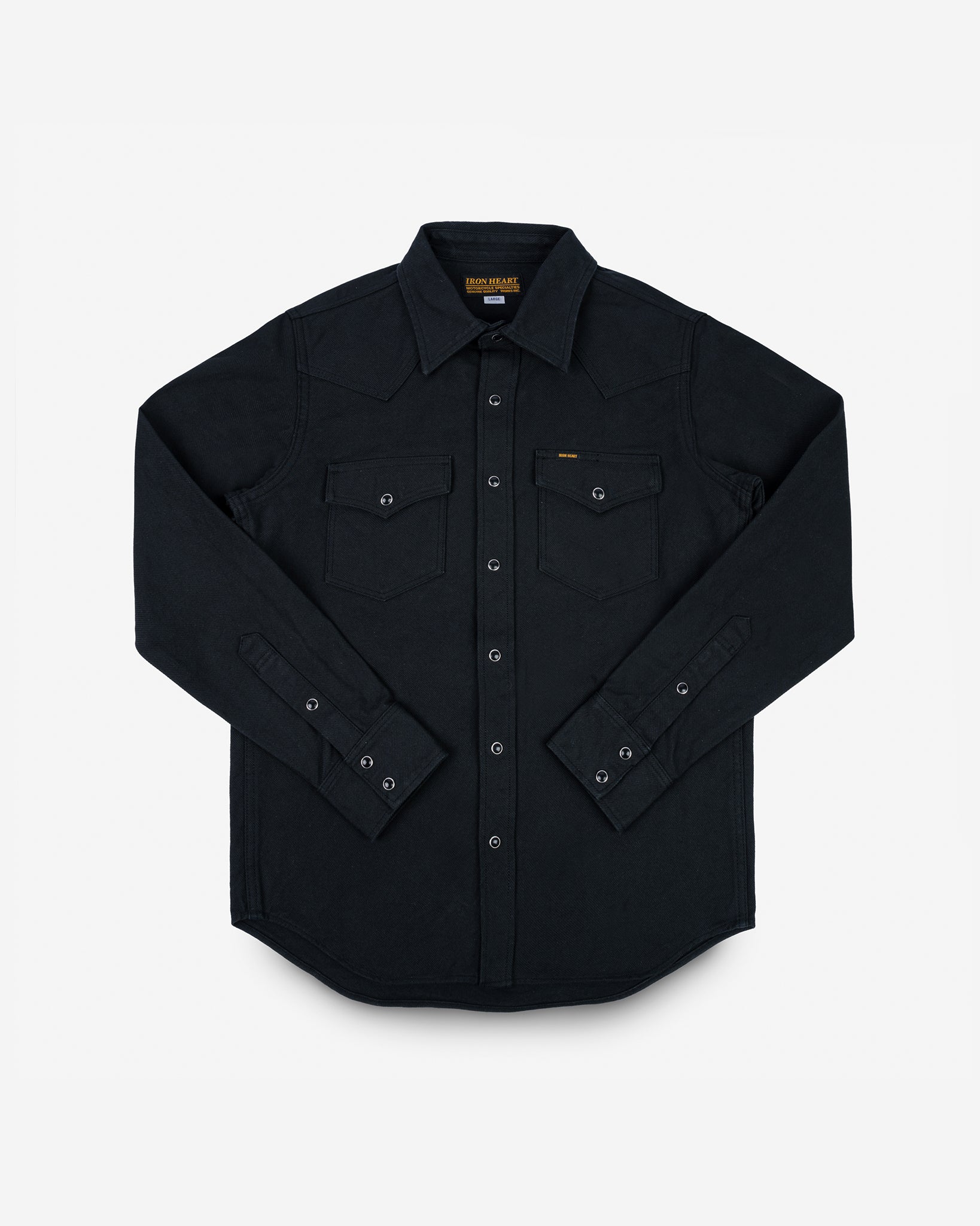 13oz Military Serge Western Shirt - Black